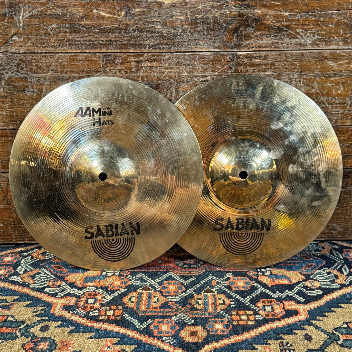 12" Sabian AA Mini Hats Hi-Hat Cymbal Pair 756g/854g *Video Demo*