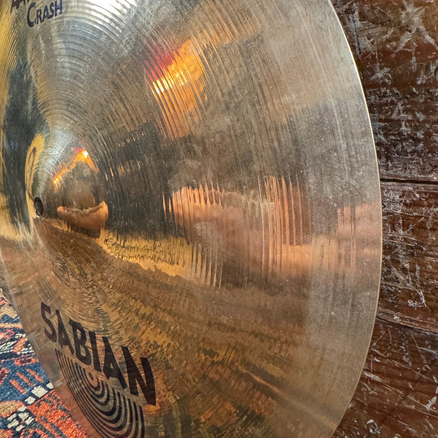 16" Sabian AA Medium Thin Crash Cymbal 1140g Brilliant *Video Demo*
