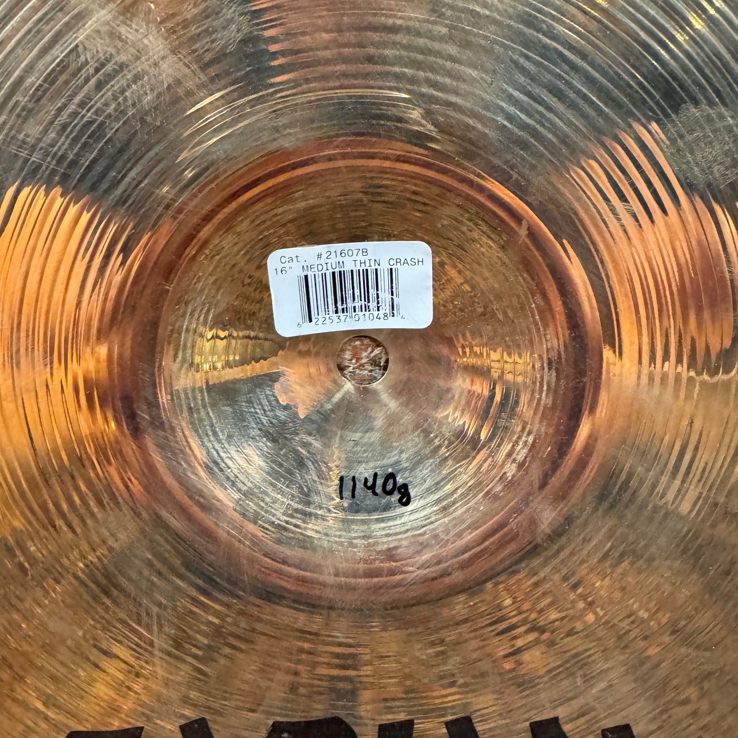 16" Sabian AA Medium Thin Crash Cymbal 1140g Brilliant *Video Demo*
