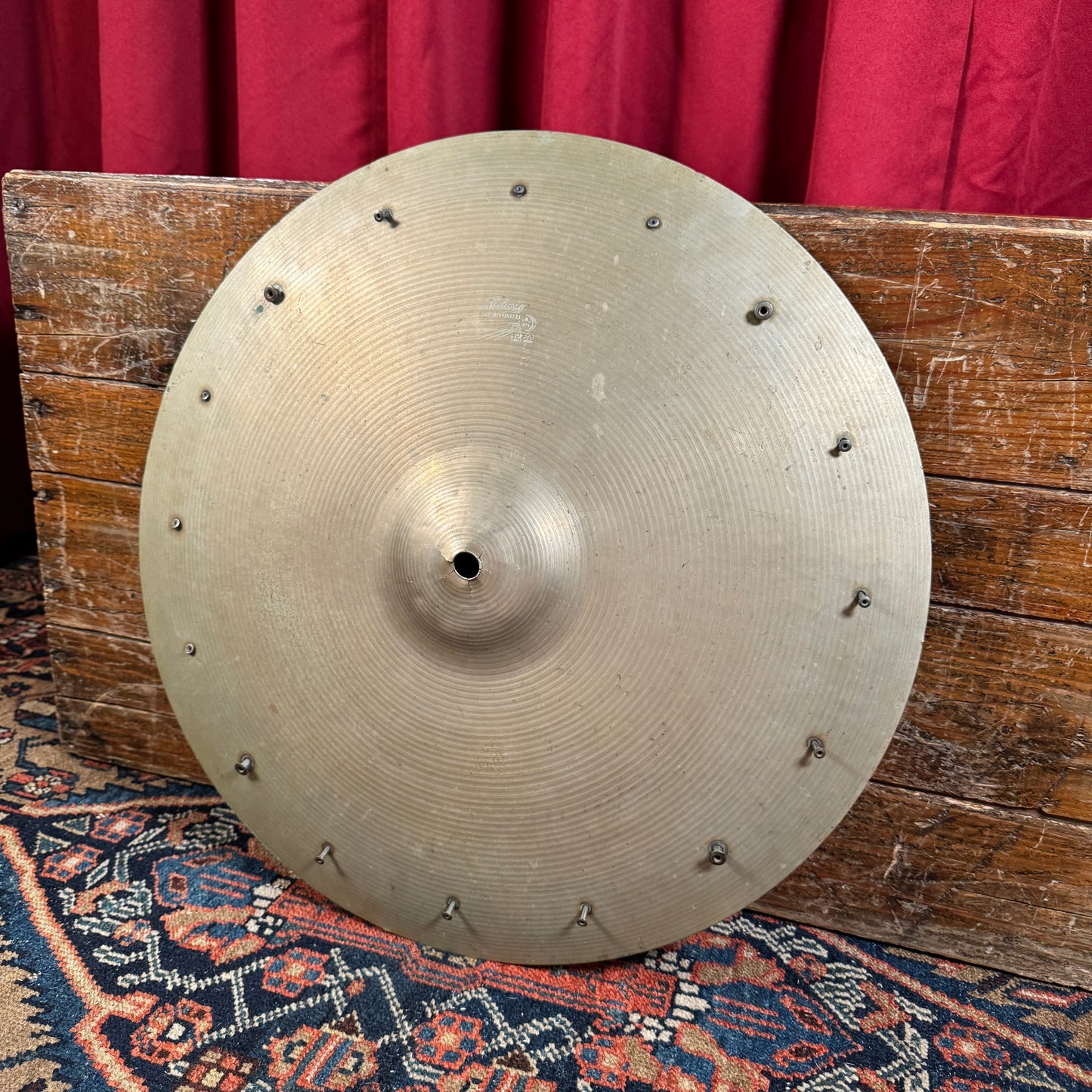 19" Paiste 1960s Ludwig Standard Crash Ride Cymbal w/ Rivets 1432g Swiss