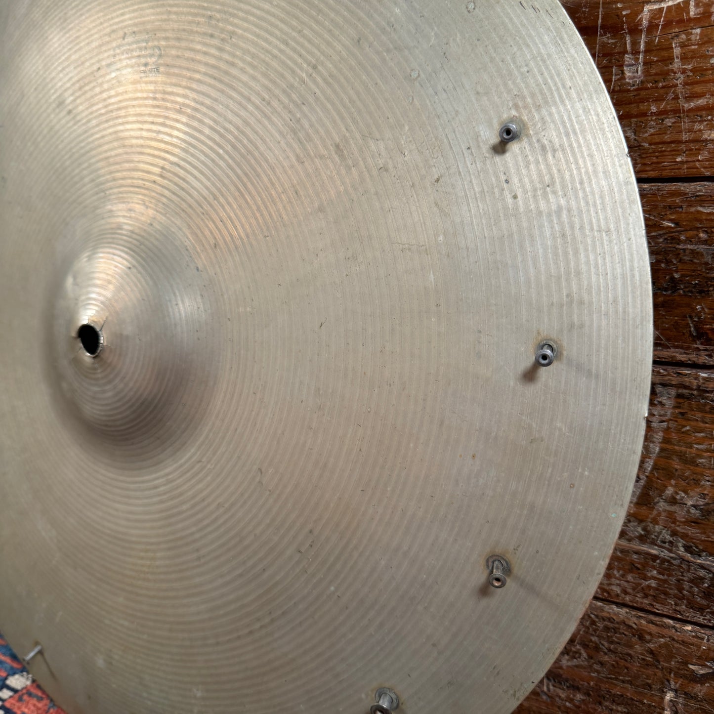 19" Paiste 1960s Ludwig Standard Crash Ride Cymbal w/ Rivets 1432g Swiss