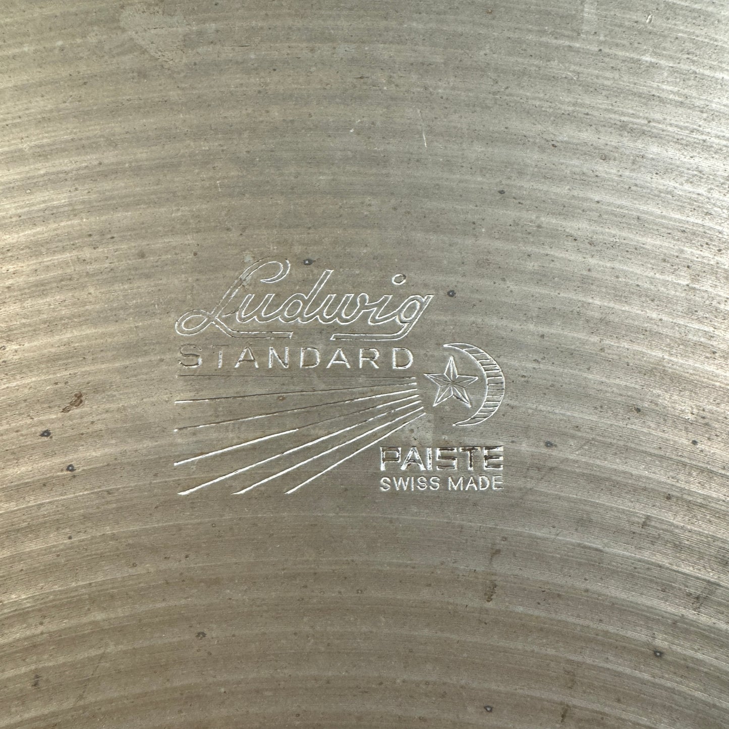 19" Paiste 1960s Ludwig Standard Crash Ride Cymbal w/ Rivets 1432g Swiss