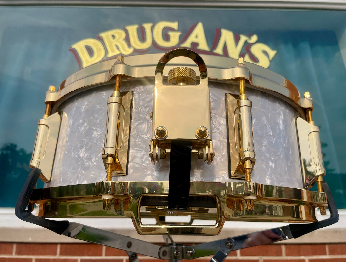 1999 Remo Louie Bellson Signature 5.5x14 Snare Drum White Marine Pearl #413 of 1000 NOS