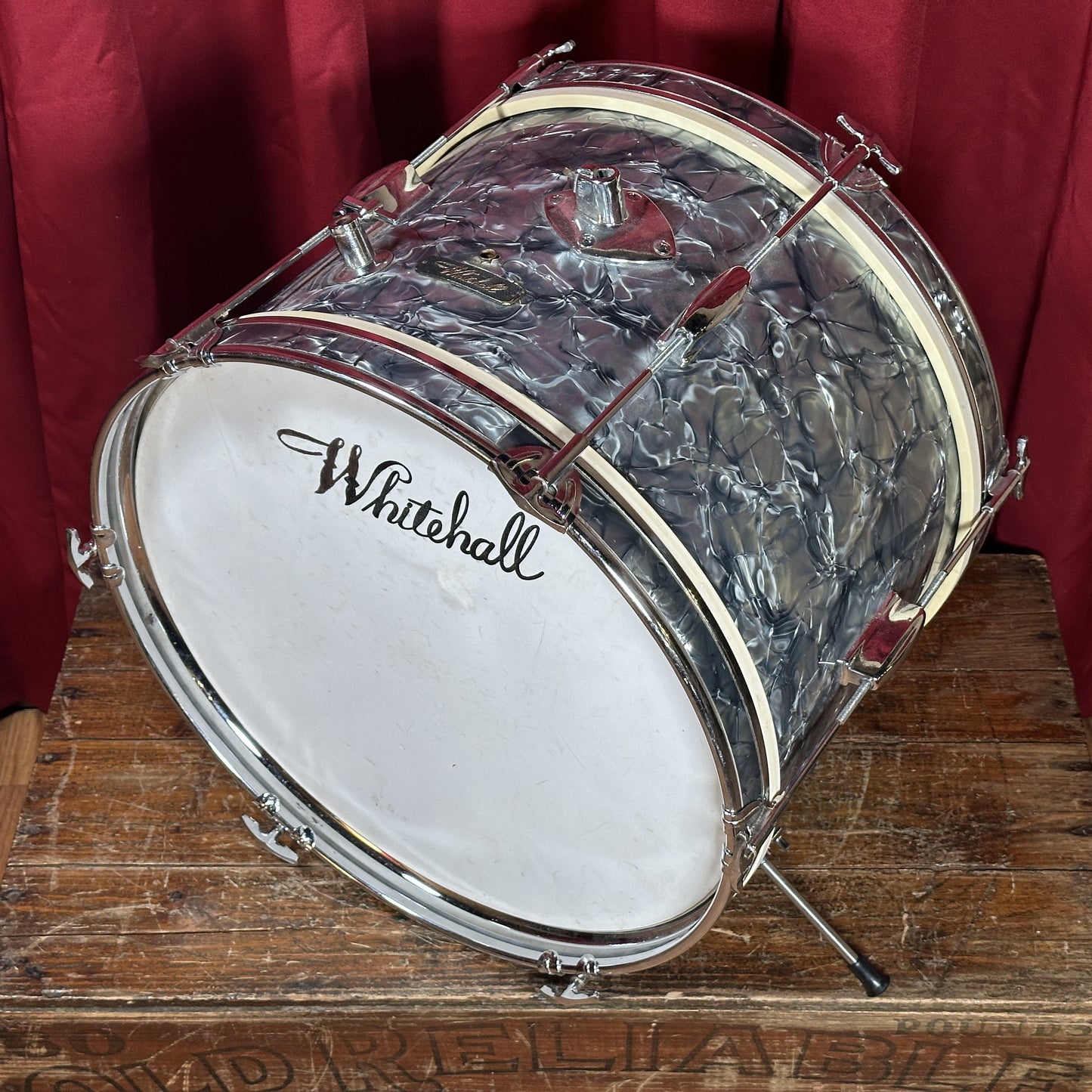 Vintage Whitehall 12x18 Bass Drum Black Diamond Pearl MIJ / Japan