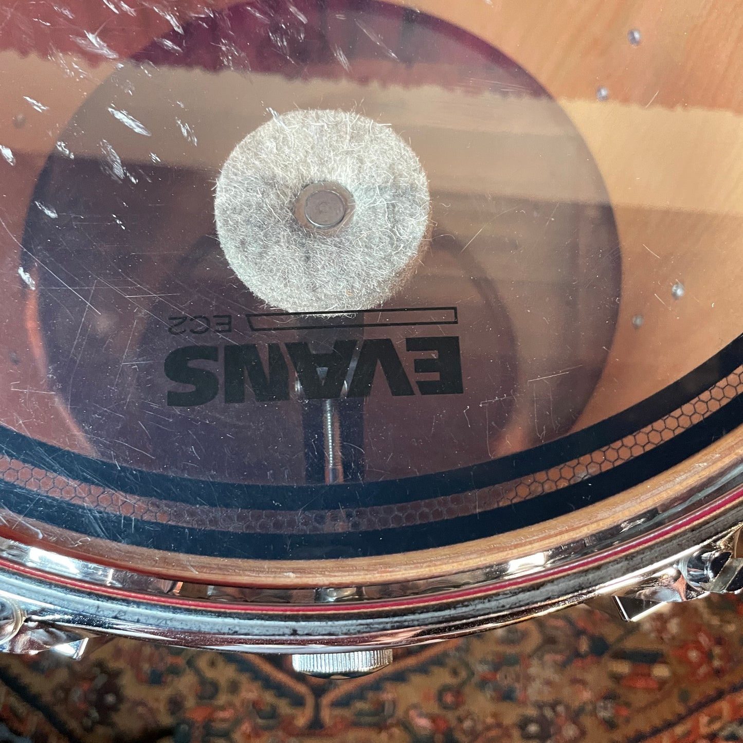 1970s Sonor Phonic 10x14 Tom Drum Single Metallic Bronze