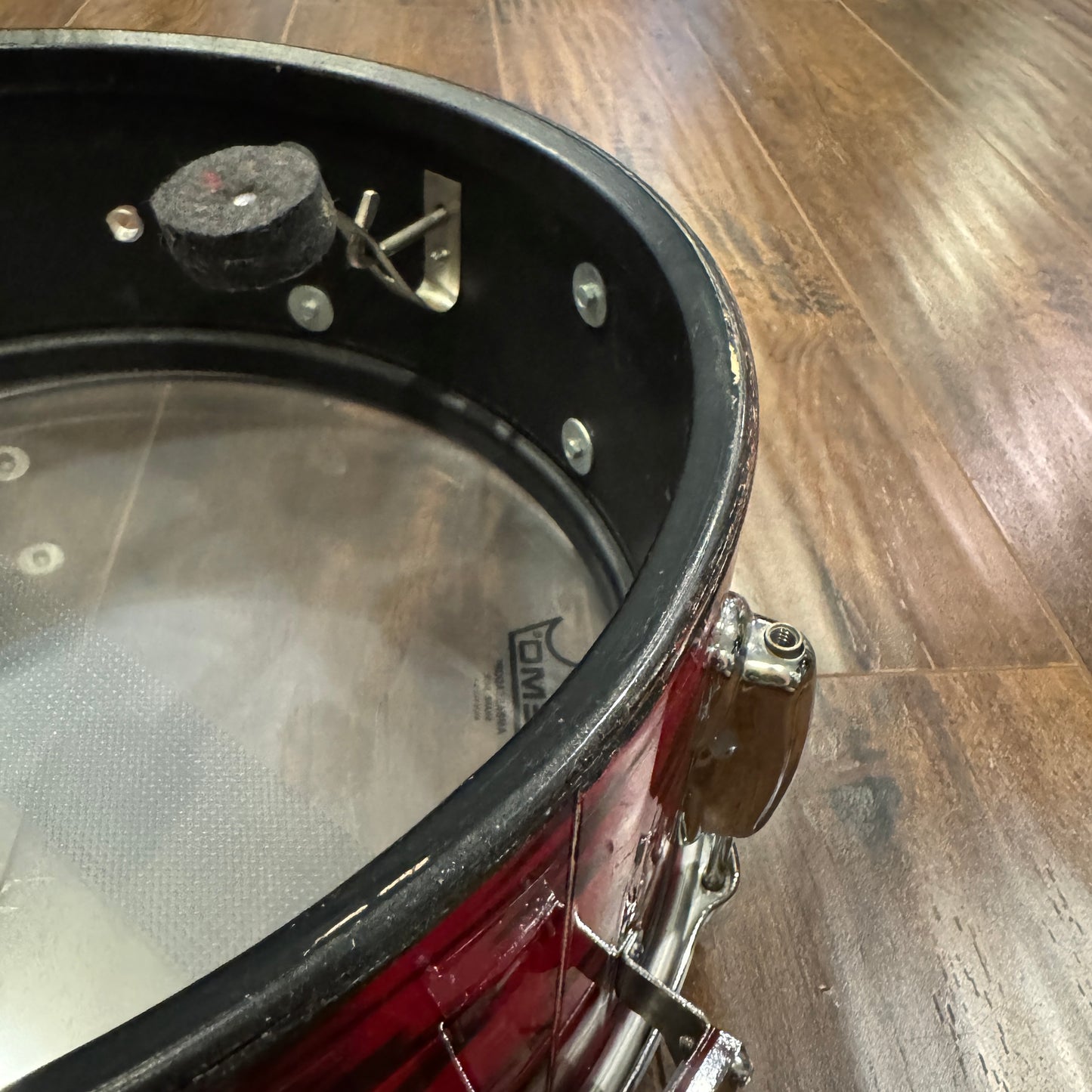 1960s Slingerland Buddy Rich Artist Model 5.5x14 Snare Drum Red Tiger Pearl 8-Lug
