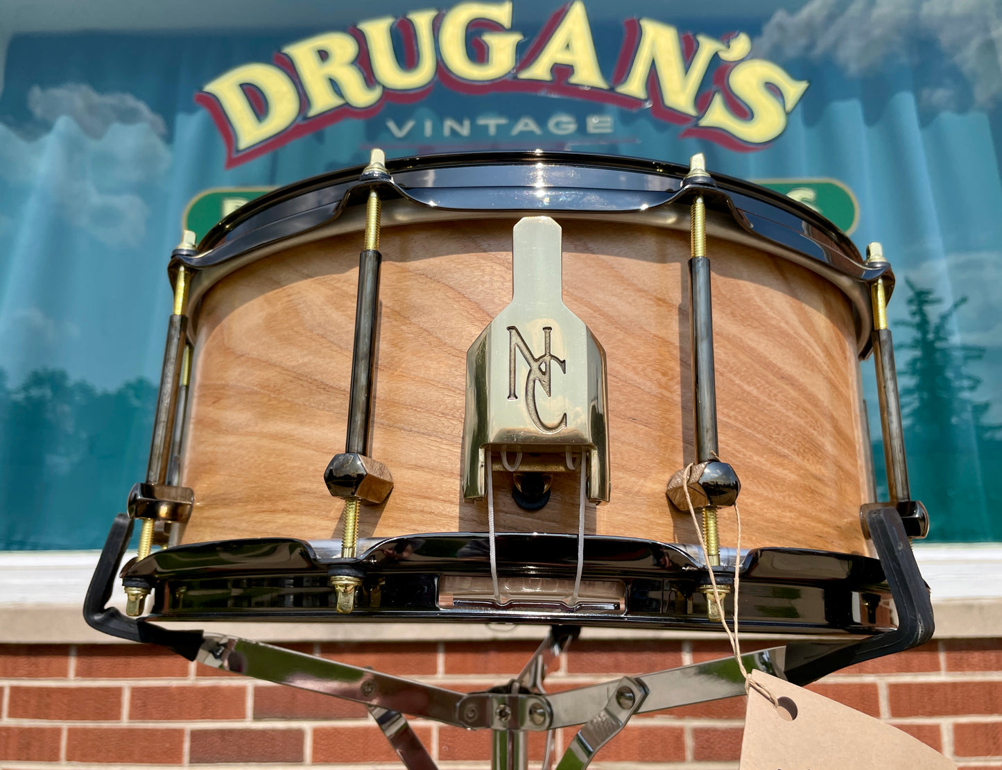 Noble & Cooley 6x14 Special Edition Solid Shell Classic Hackberry Snare Drum Natural Satin