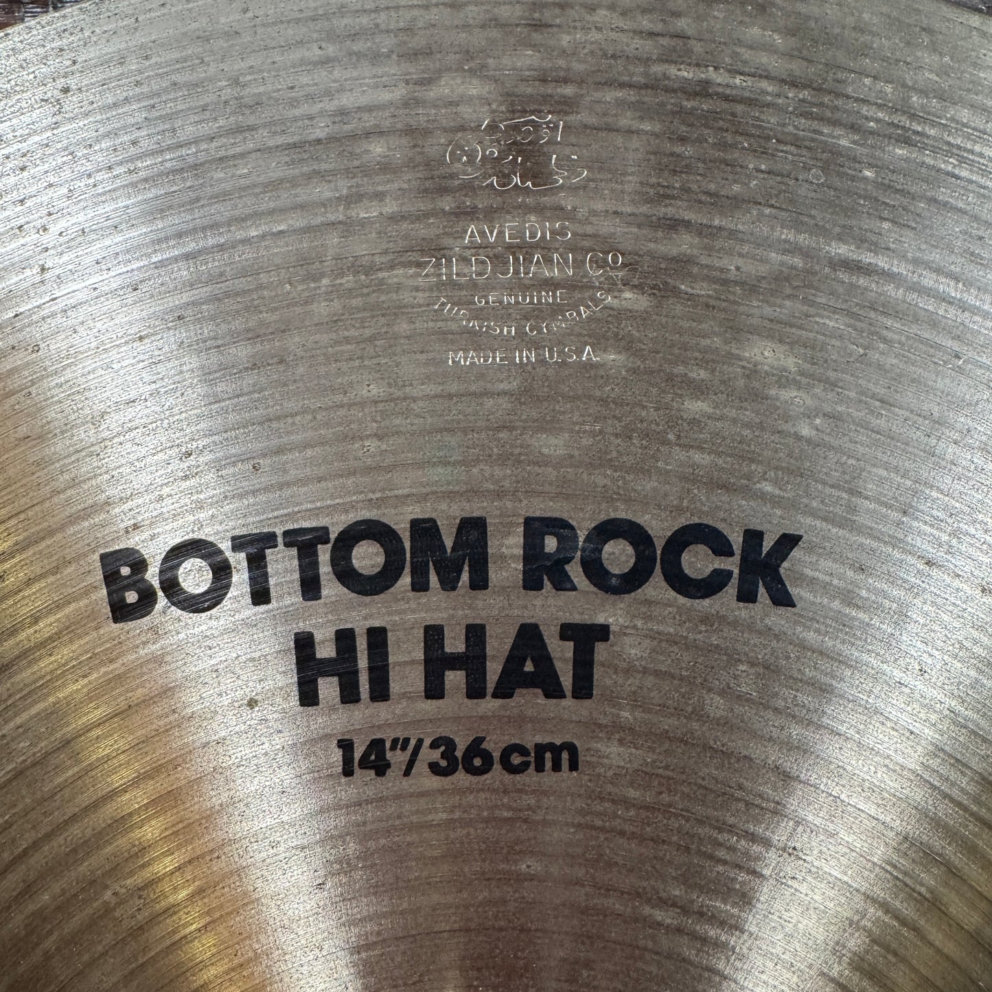 14" Zildjian A 1990s Bottom Rock Hi-Hat Single Cymbal 1300g