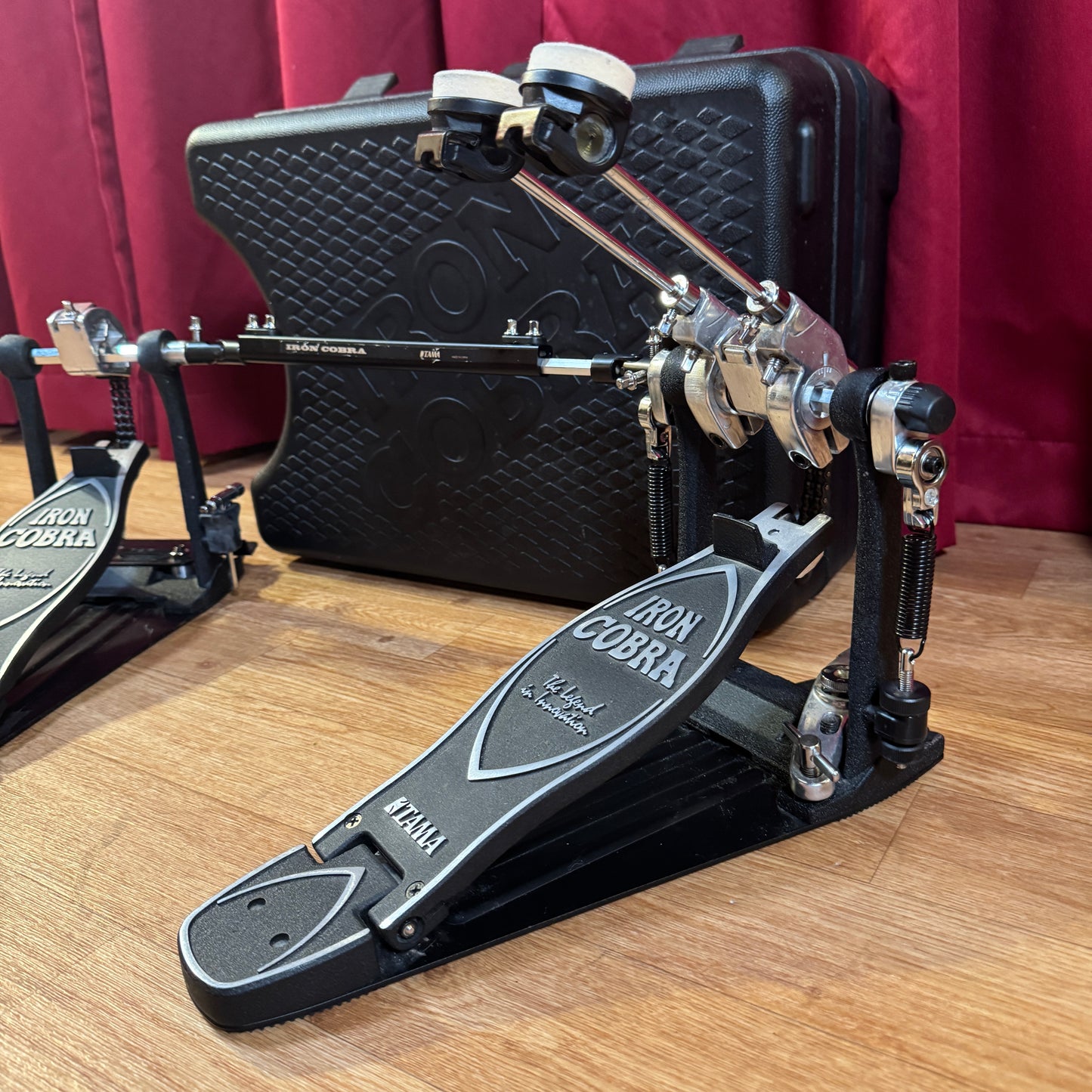 Tama Iron Cobra 900 Twin Pedal Power Glide Double Bass Drum Pedal w/ Case HP900PTW