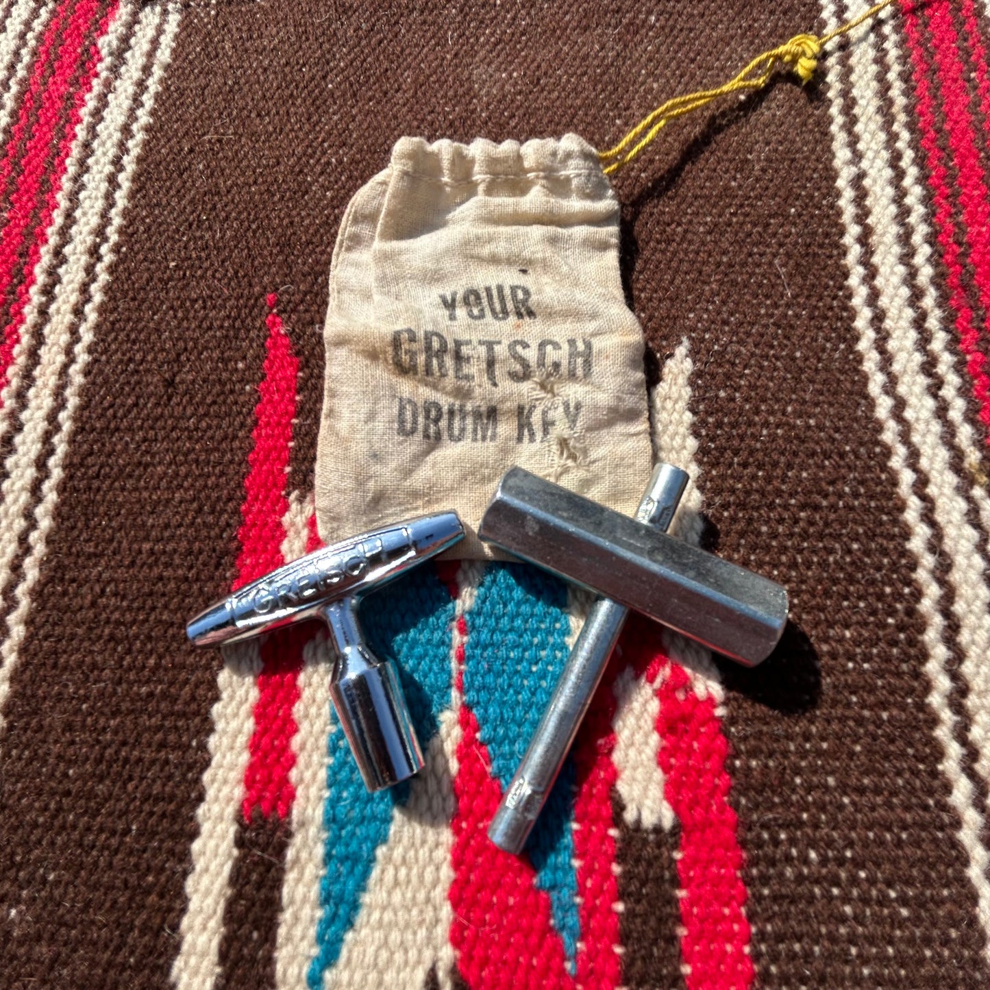 Vintage 1960s Gretsch Drum Tuning Key & Rail Consolette Hex Wrench