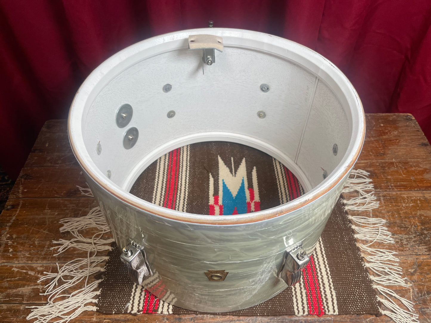1960s Ludwig 2pc Club Date Combo Drum Set White Marine Pearl 22/13