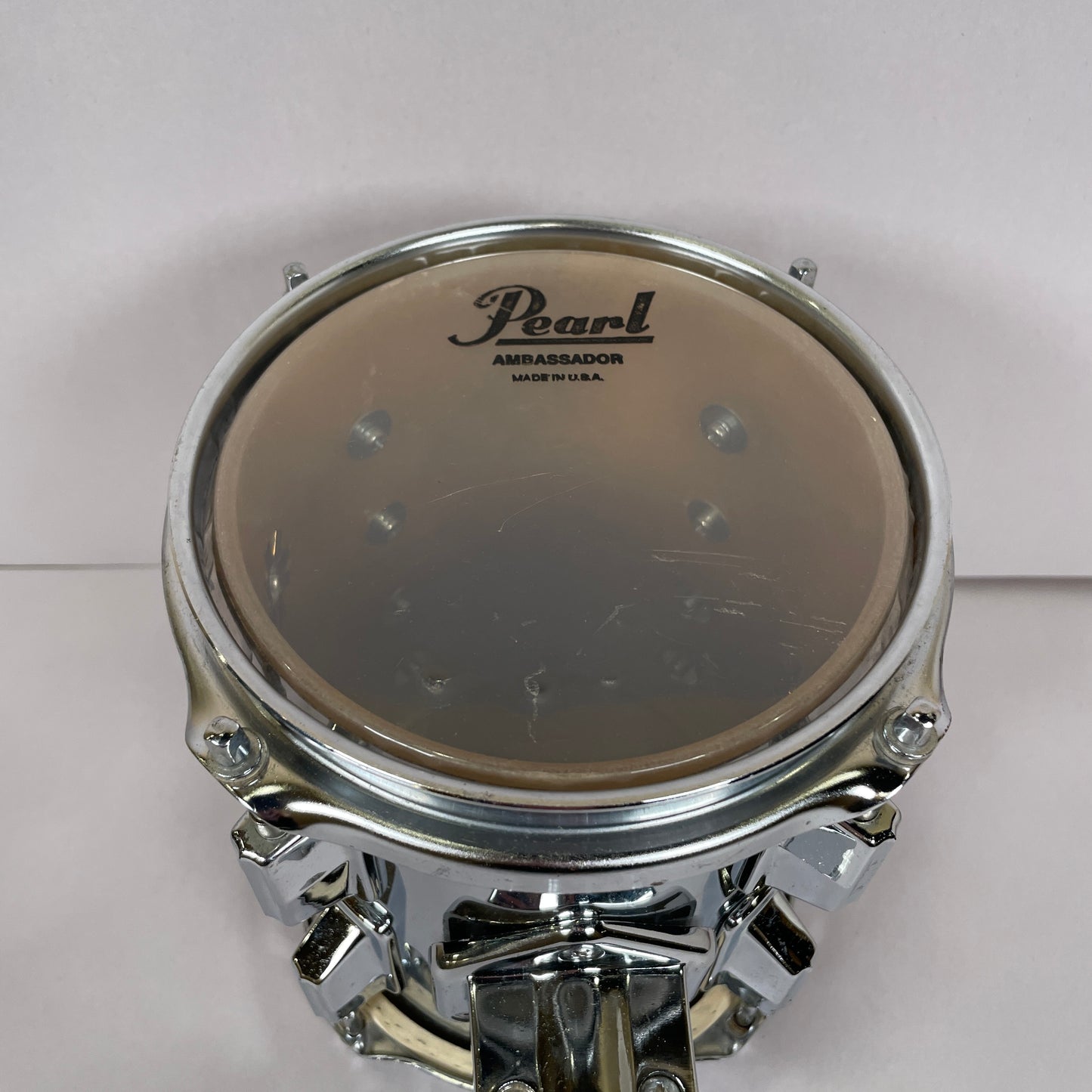 1980s Pearl F Series 6/8/10 Fiberglass Tom Set Chrome w/ TH-90 Tom Arms MIJ