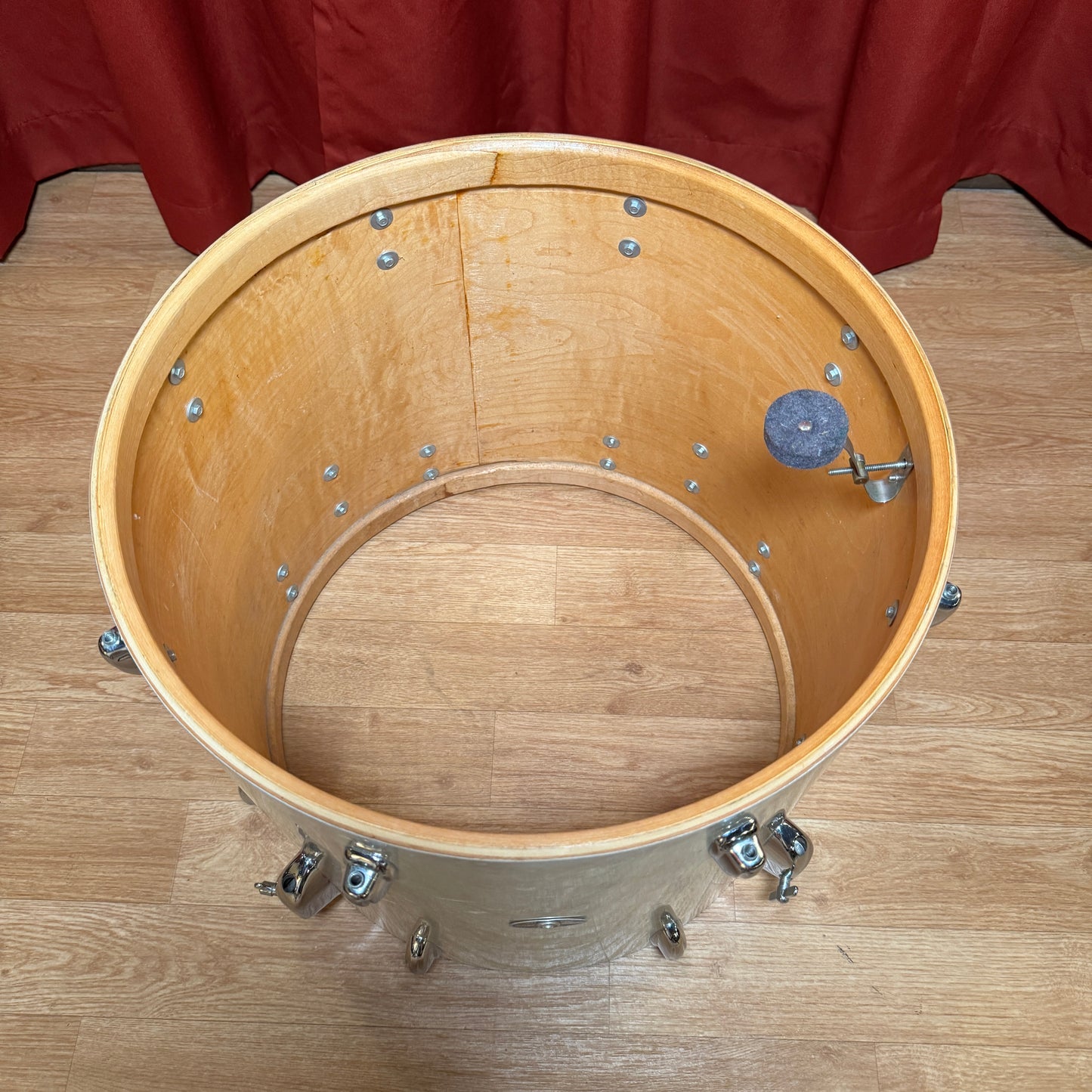 1970s Slingerland 16x18 Floor Tom Single Drum White Marine Pearl