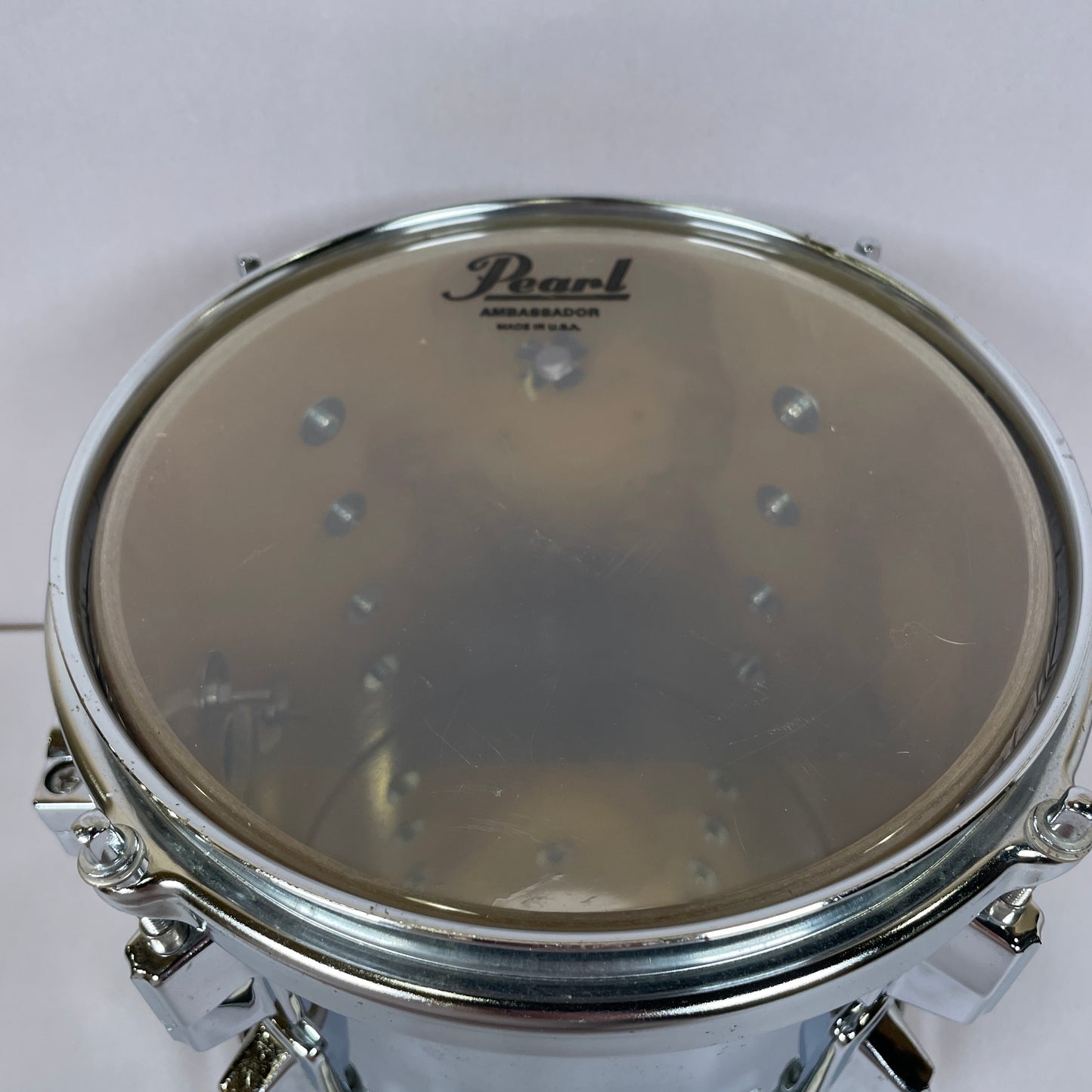 1980s Pearl F Series 6/8/10 Fiberglass Tom Set Chrome w/ TH-90 Tom Arms MIJ