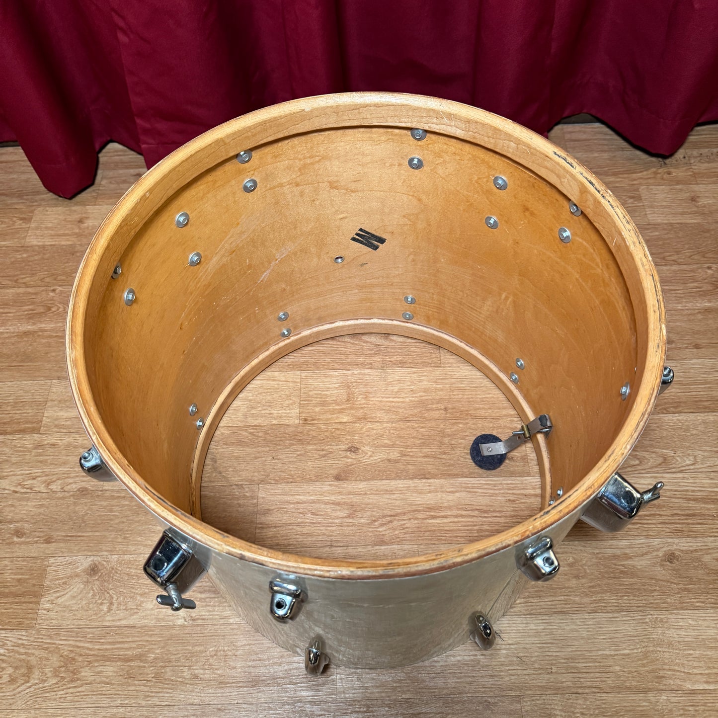 1970s Slingerland 16x18 Floor Tom Single Drum White Marine Pearl