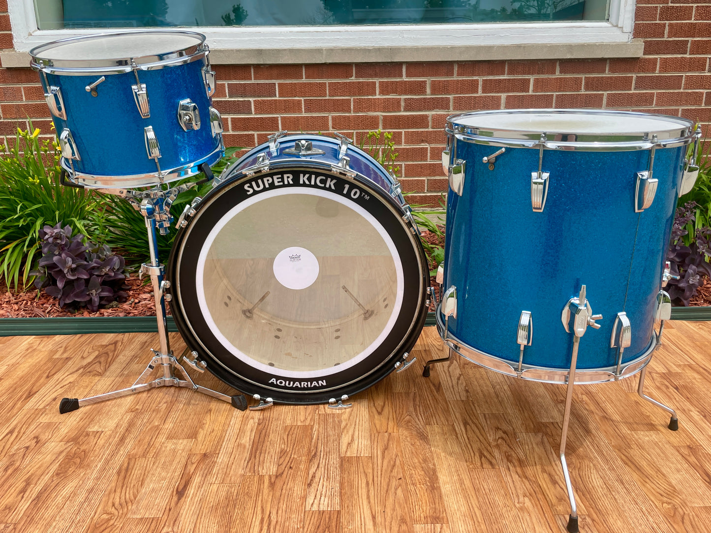 1967 Ludwig Super Classic Drum Set Blue Sparkle 22/13/16