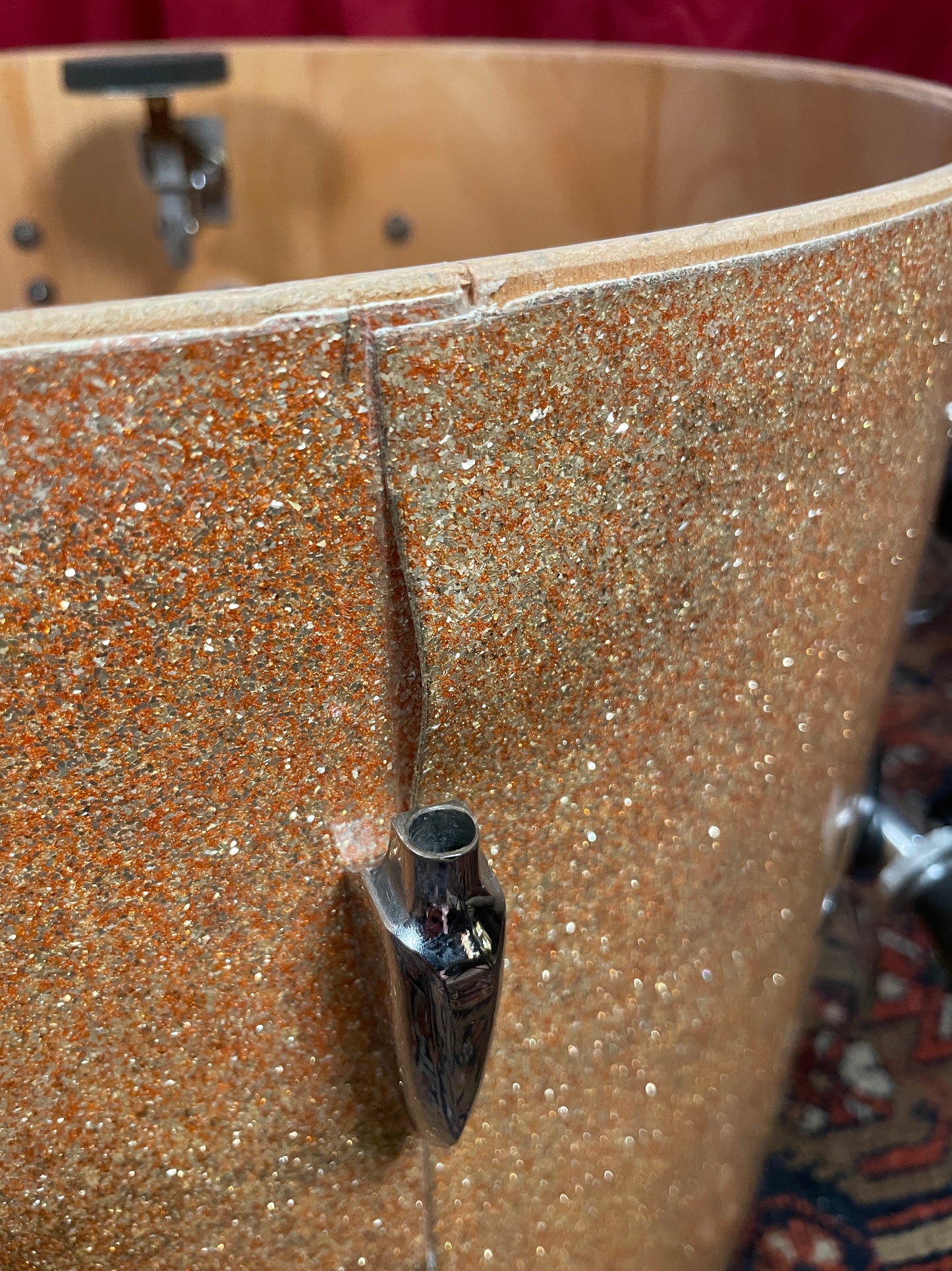 1960s Sonor Teardrop Drum Set Champagne Sparkle 20/13/16 w/ 4.5x14 Snare