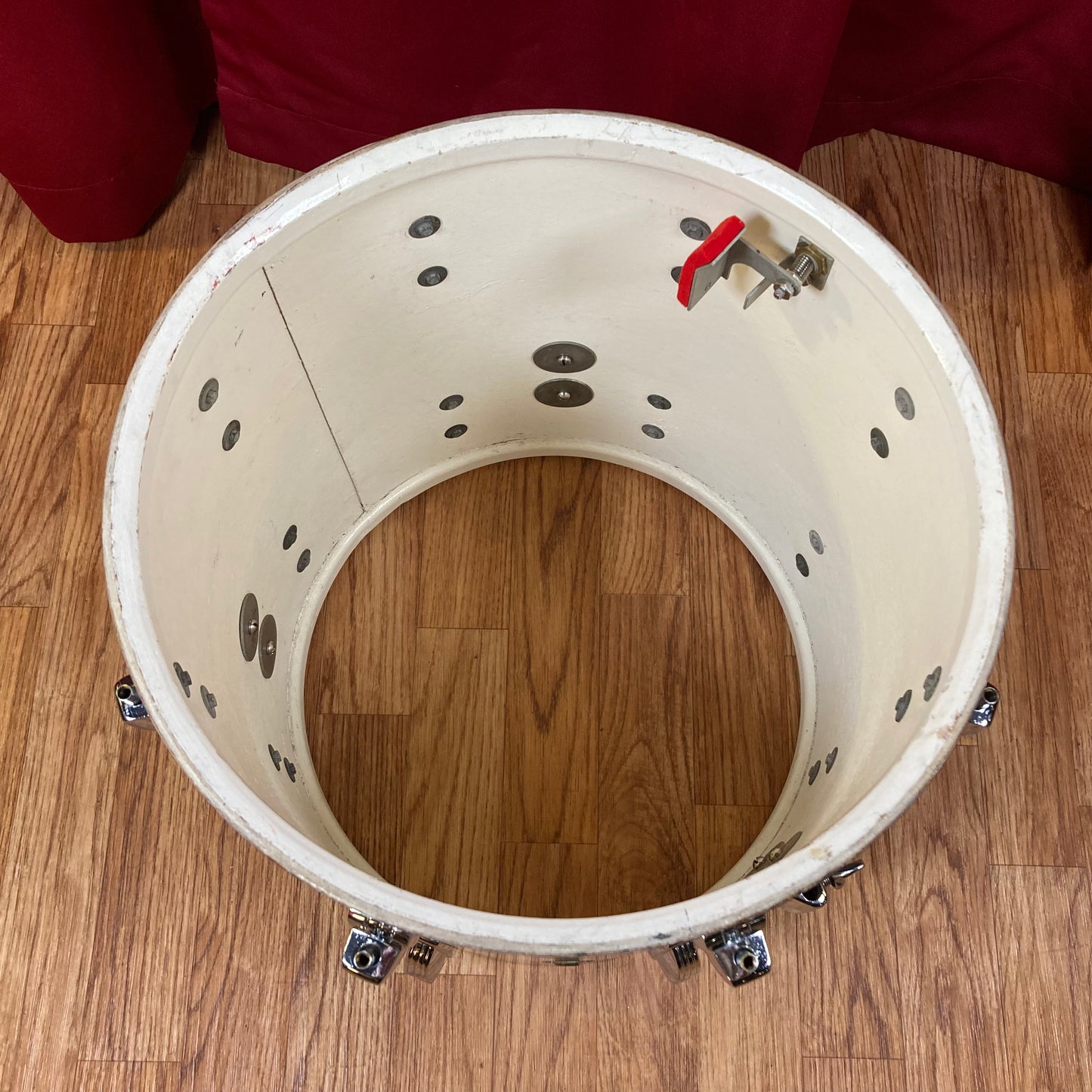 Early 1960s Ludwig 14x14 Floor Tom Drum Oyster Blue Pearl Pre-Serial