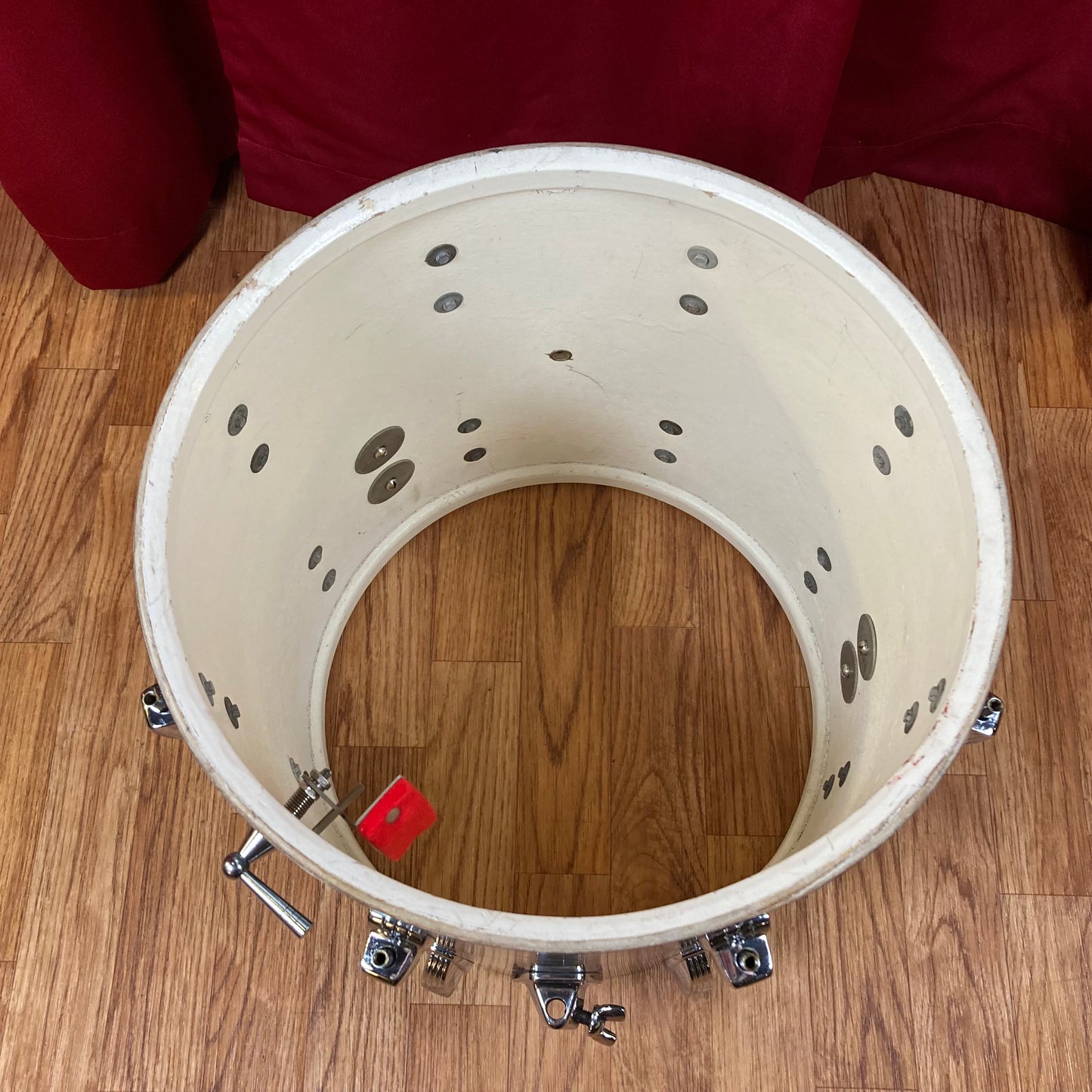 Early 1960s Ludwig 14x14 Floor Tom Drum Oyster Blue Pearl Pre-Serial