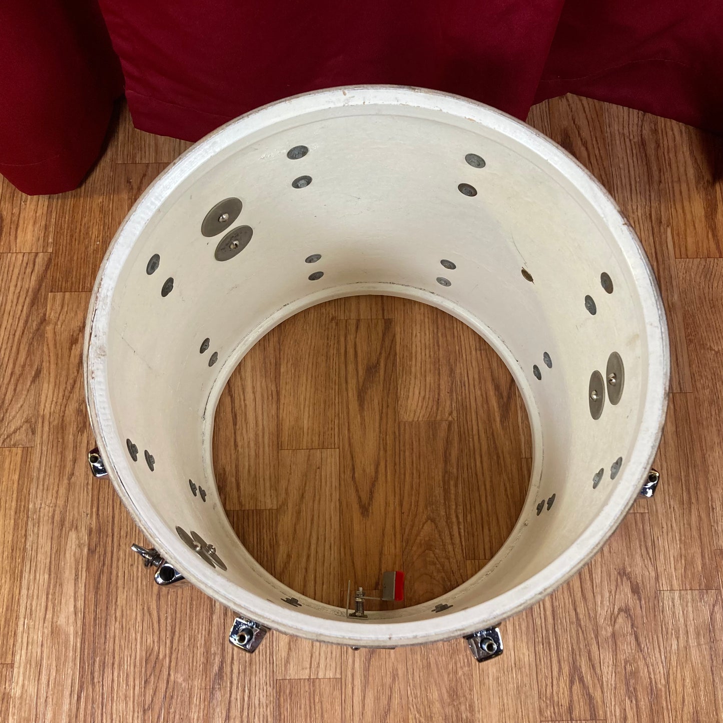 Early 1960s Ludwig 14x14 Floor Tom Drum Oyster Blue Pearl Pre-Serial
