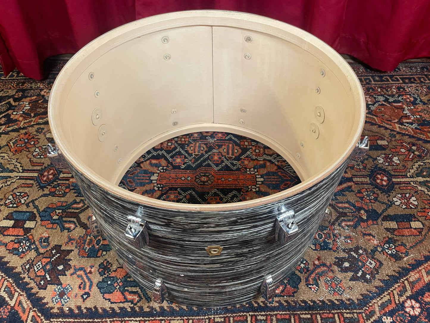 1960s Ludwig Down Beat 14x20 Bass Drum Oyster Black Pearl Ringo