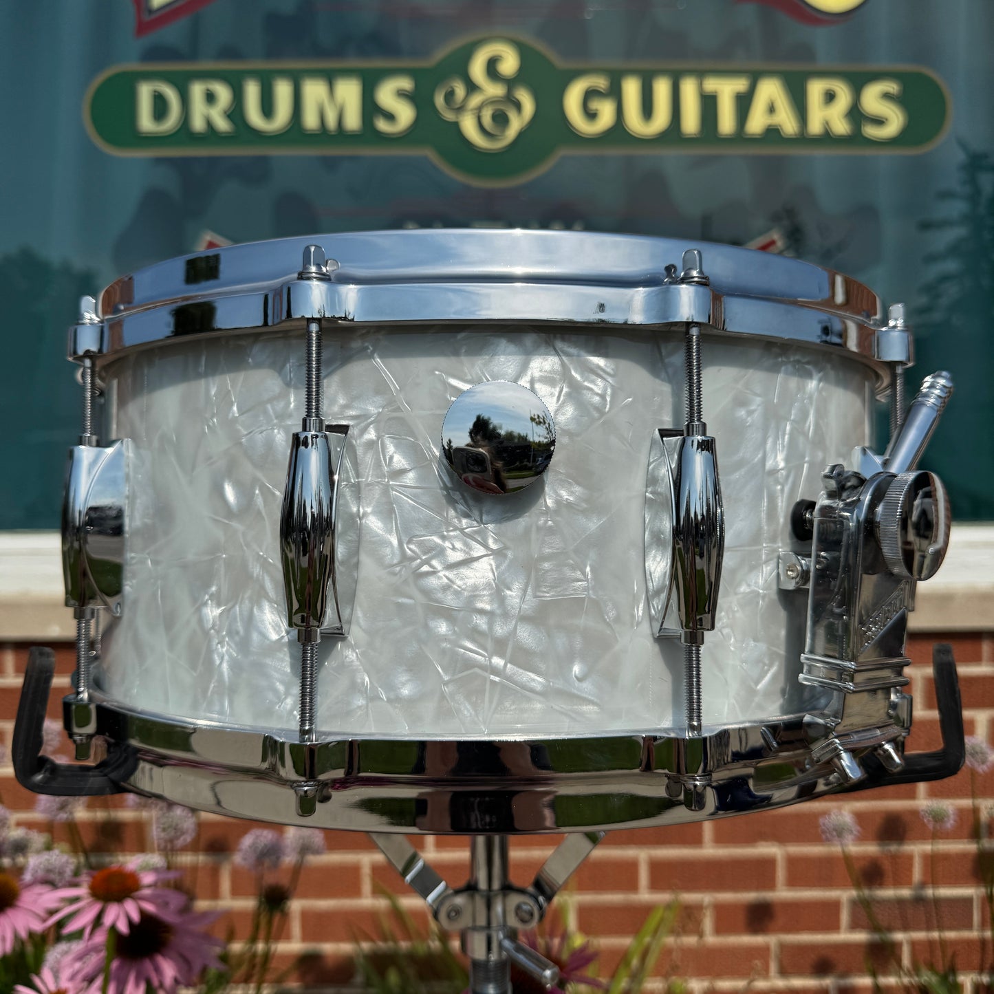 Gretsch USA Custom 6.5x14 Snare Drum White Marine Pearl