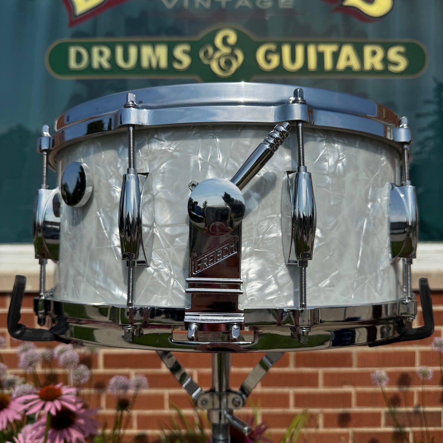 Gretsch USA Custom 6.5x14 Snare Drum White Marine Pearl