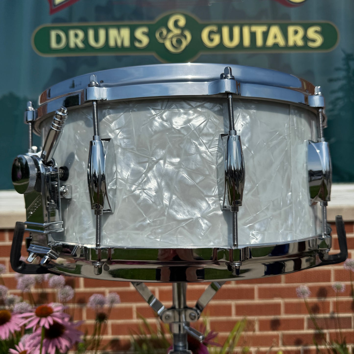 Gretsch USA Custom 6.5x14 Snare Drum White Marine Pearl