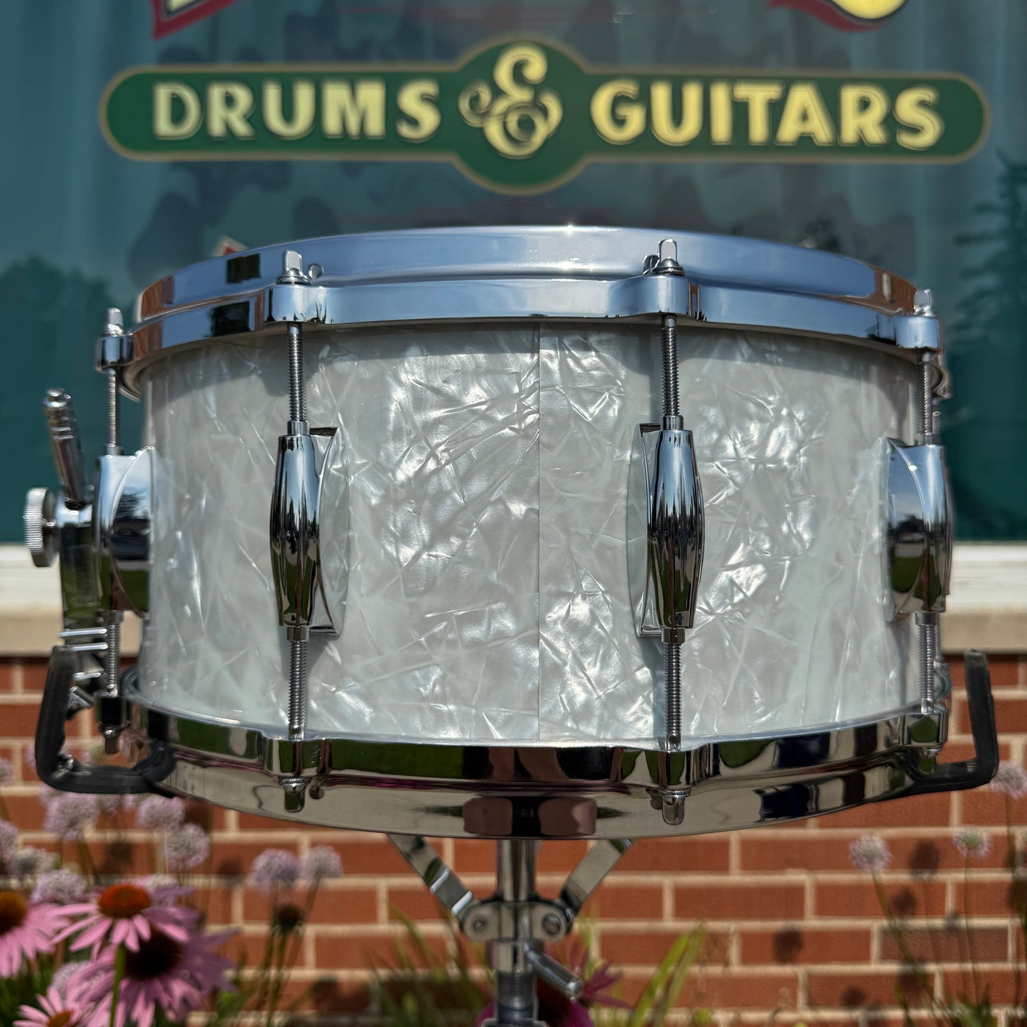 Gretsch USA Custom 6.5x14 Snare Drum White Marine Pearl