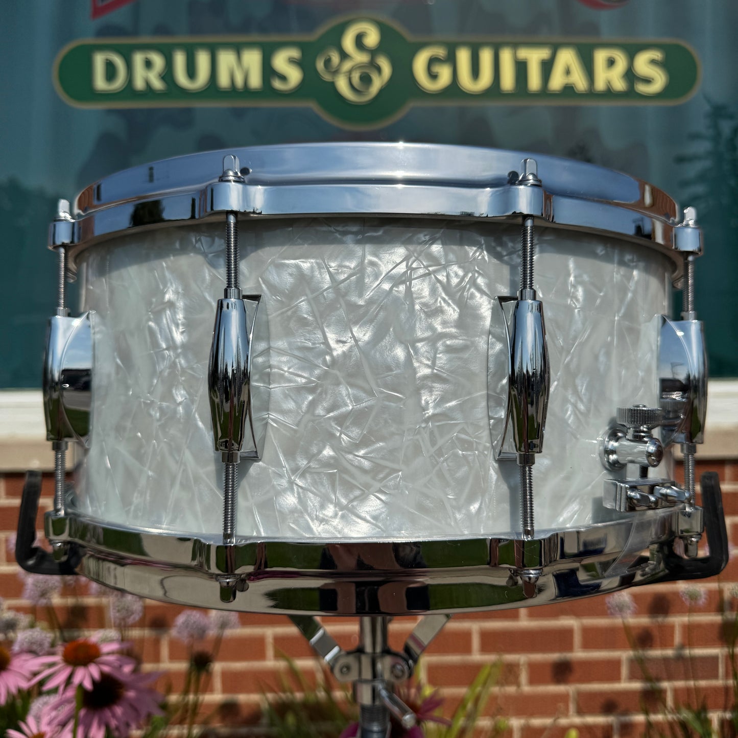 Gretsch USA Custom 6.5x14 Snare Drum White Marine Pearl