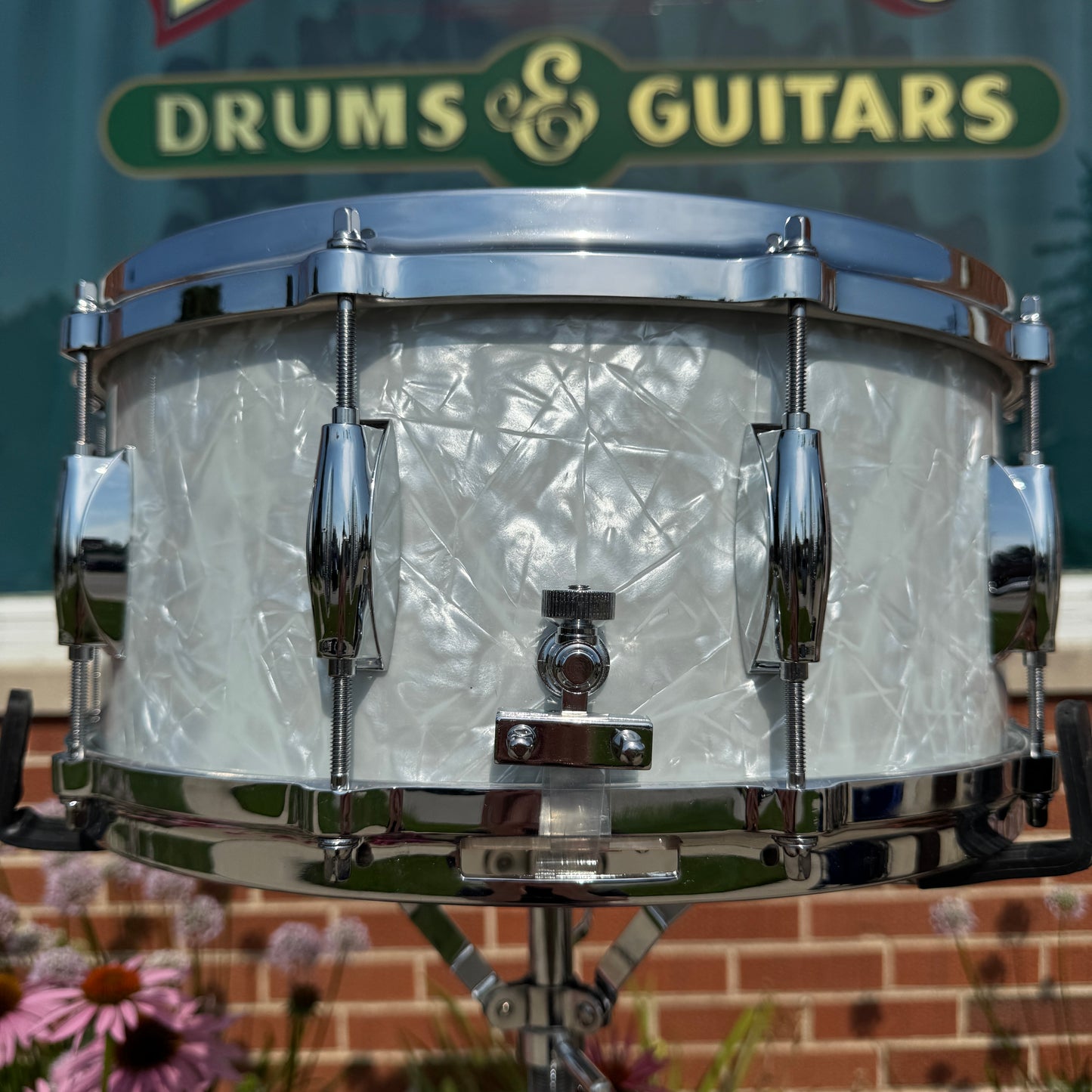 Gretsch USA Custom 6.5x14 Snare Drum White Marine Pearl