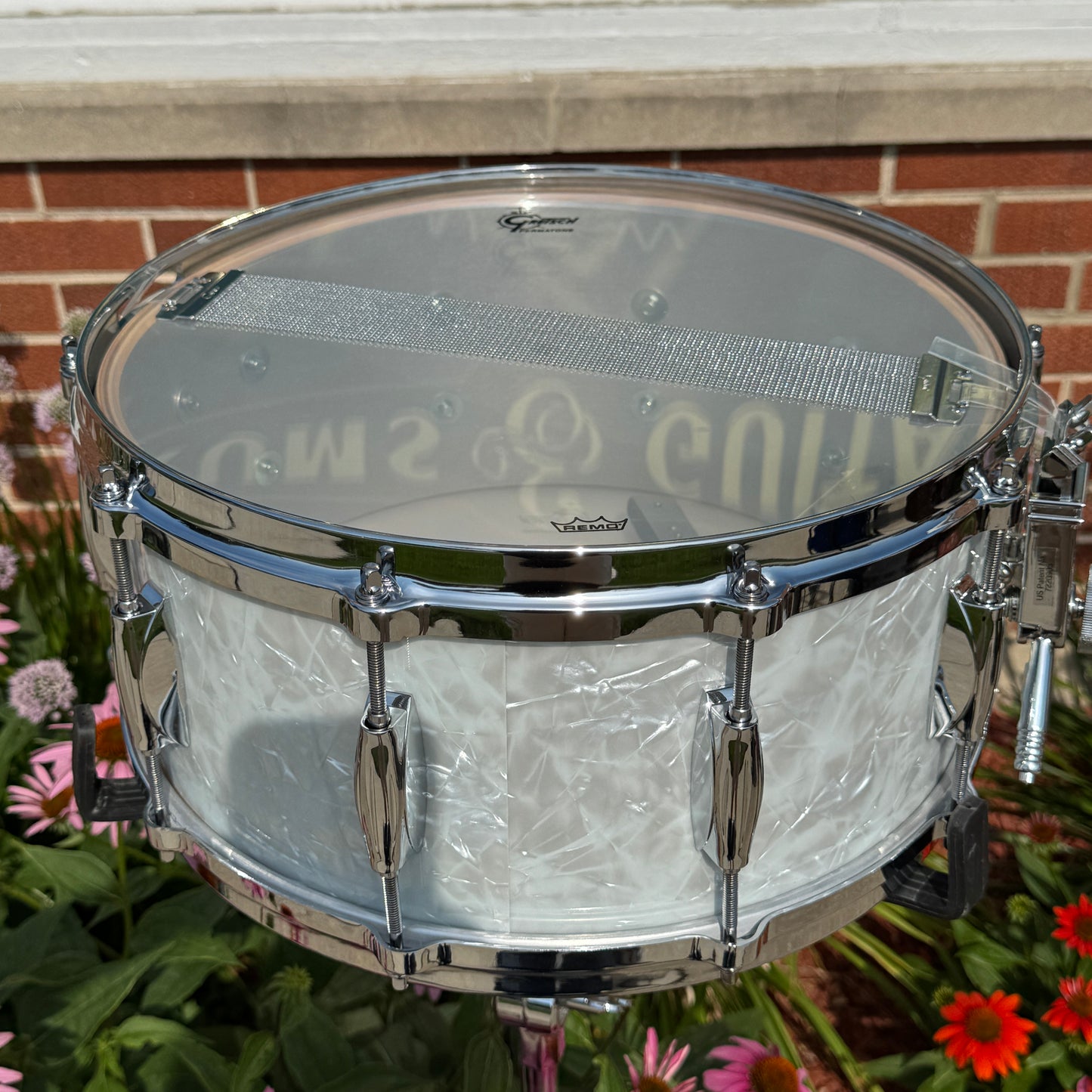 Gretsch USA Custom 6.5x14 Snare Drum White Marine Pearl