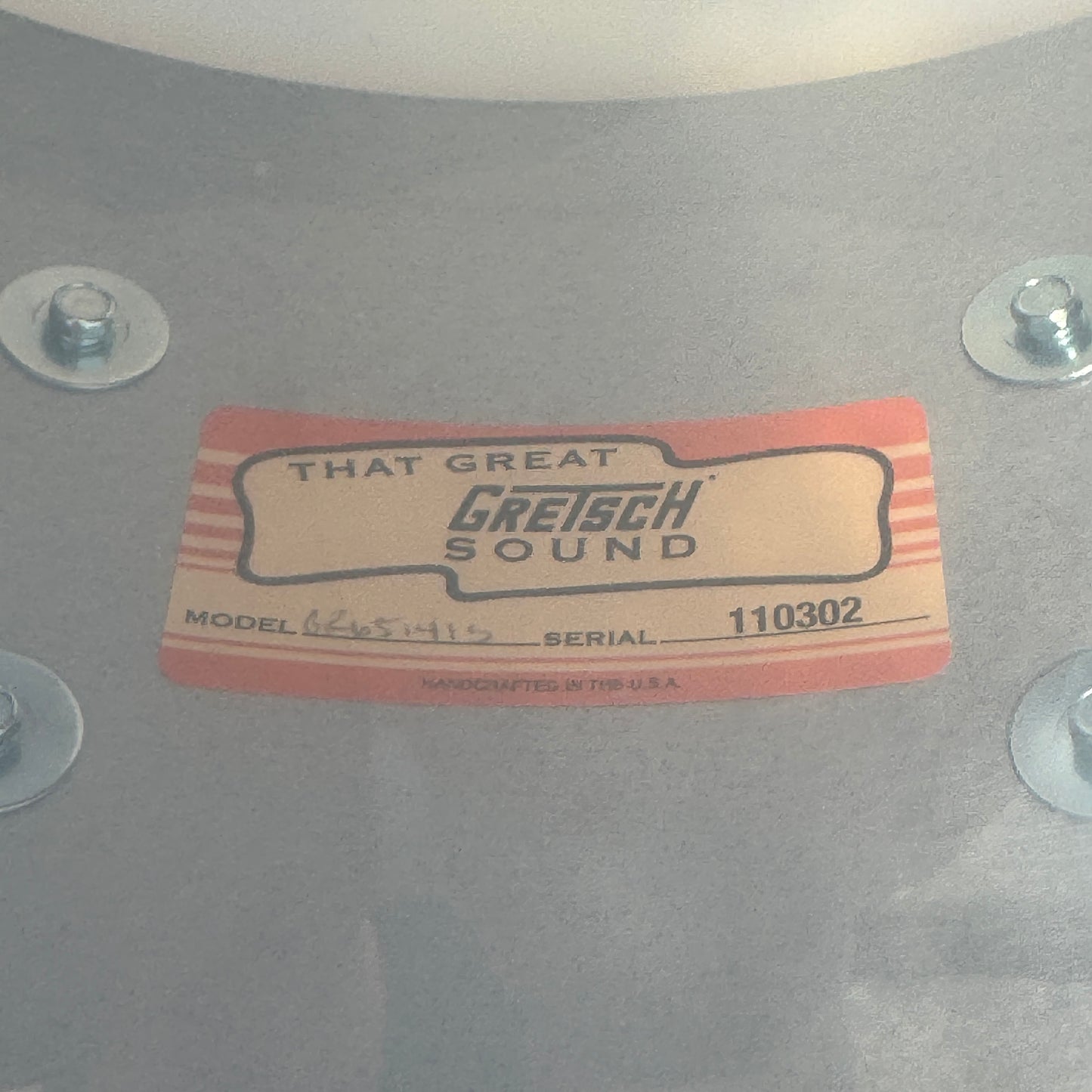 Gretsch USA Custom 6.5x14 Snare Drum White Marine Pearl