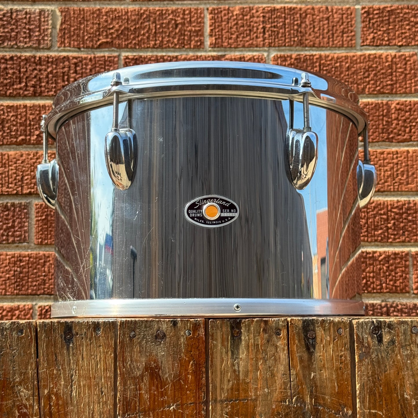 1970s Slingerland Chrome Over Wood 8x12 Concert Tom COW