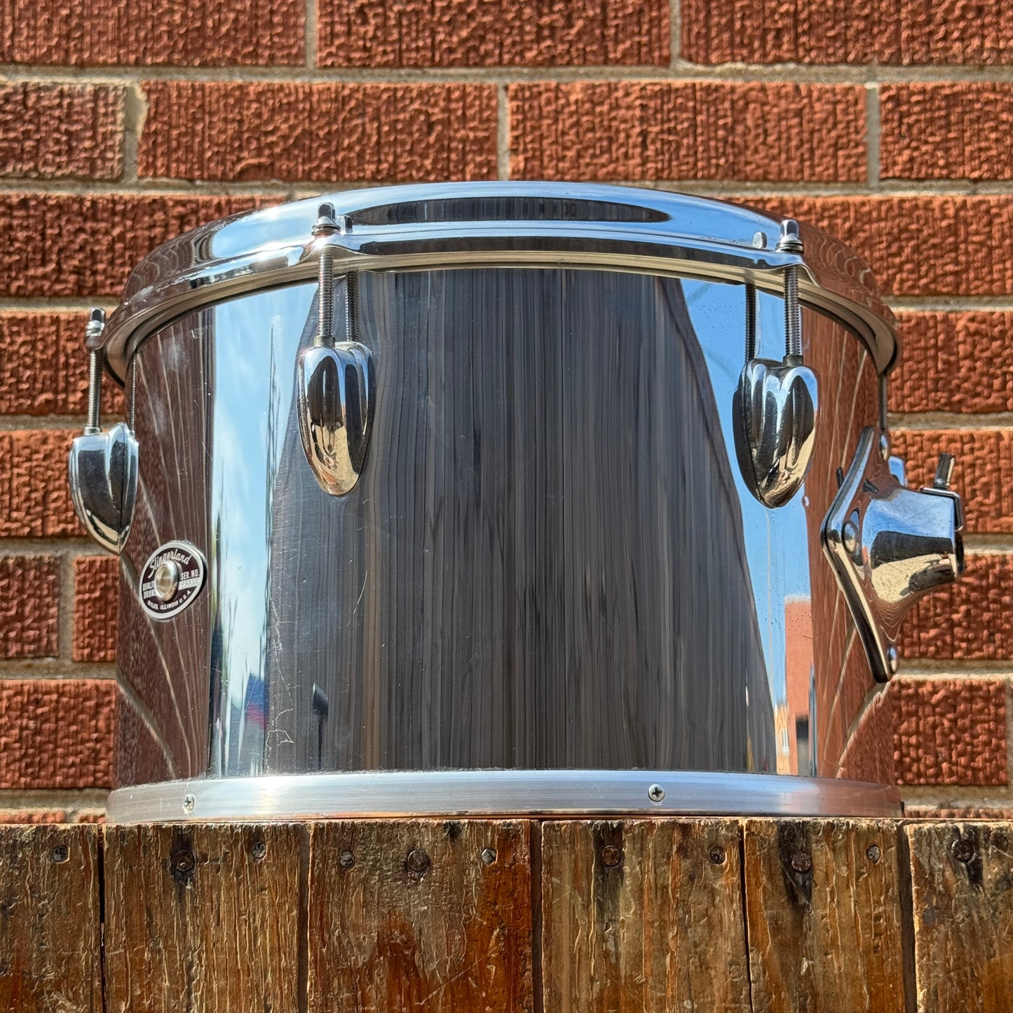 1970s Slingerland Chrome Over Wood 8x12 Concert Tom COW