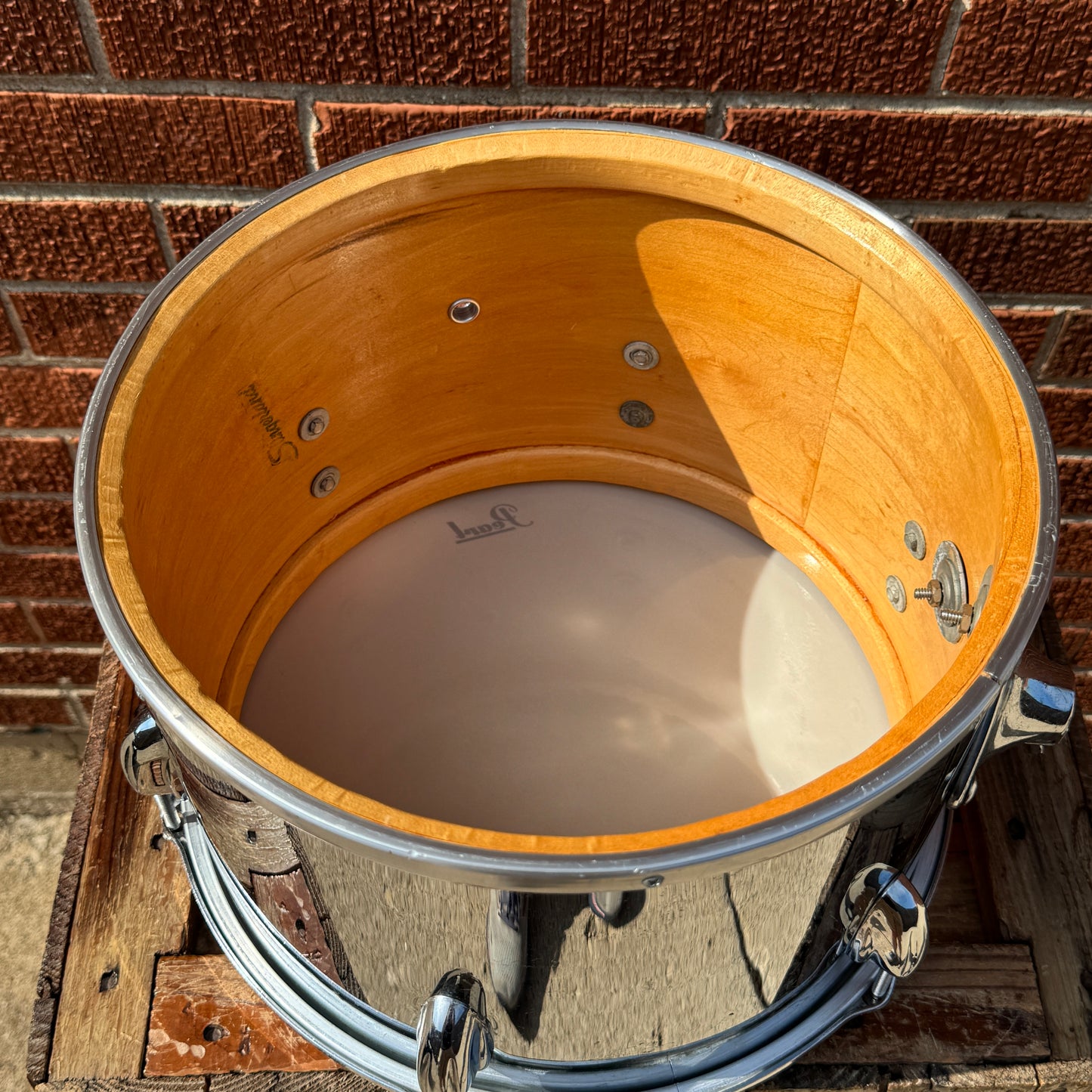 1970s Slingerland Chrome Over Wood 8x12 Concert Tom COW