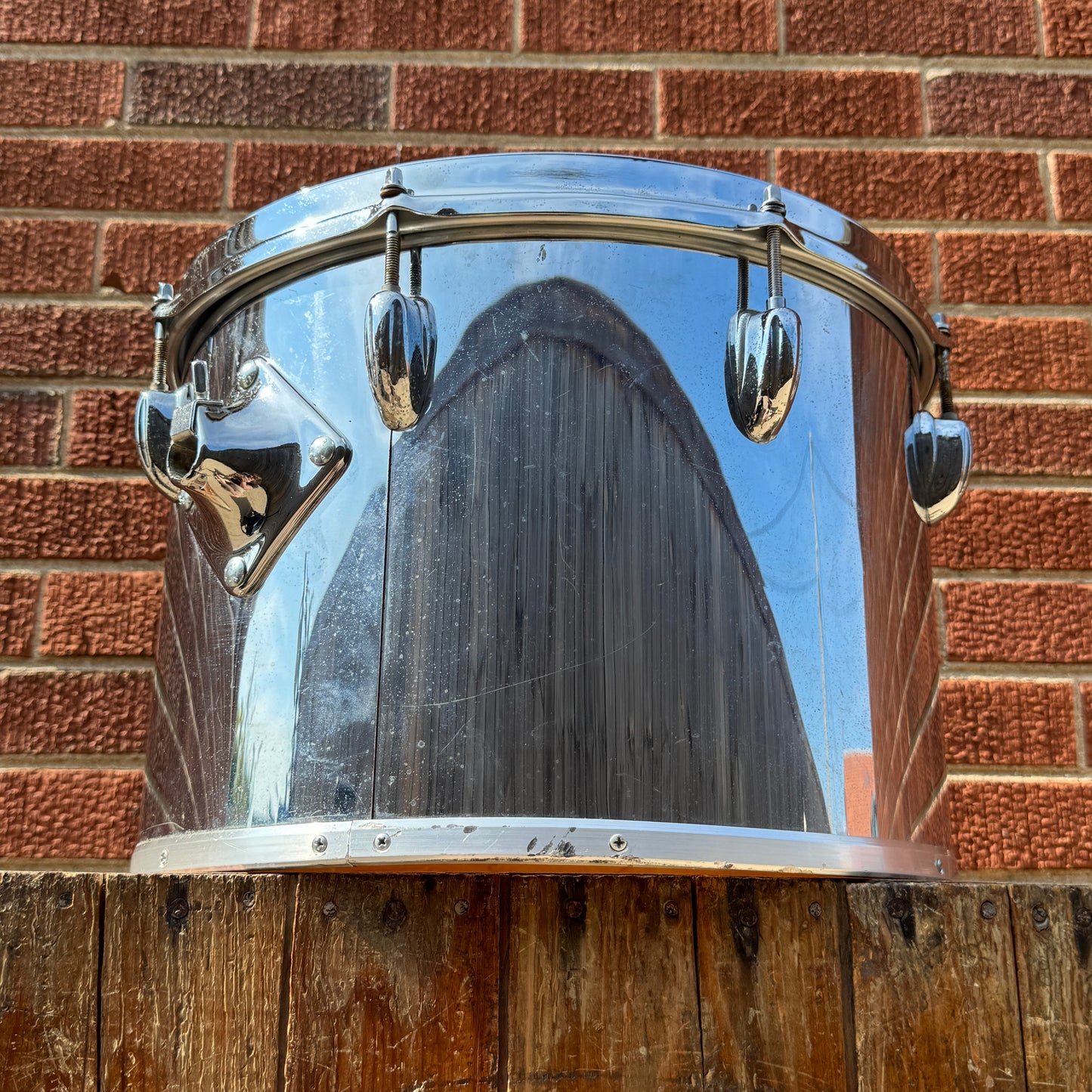 1970s Slingerland Chrome Over Wood 10x14 Concert Tom COW