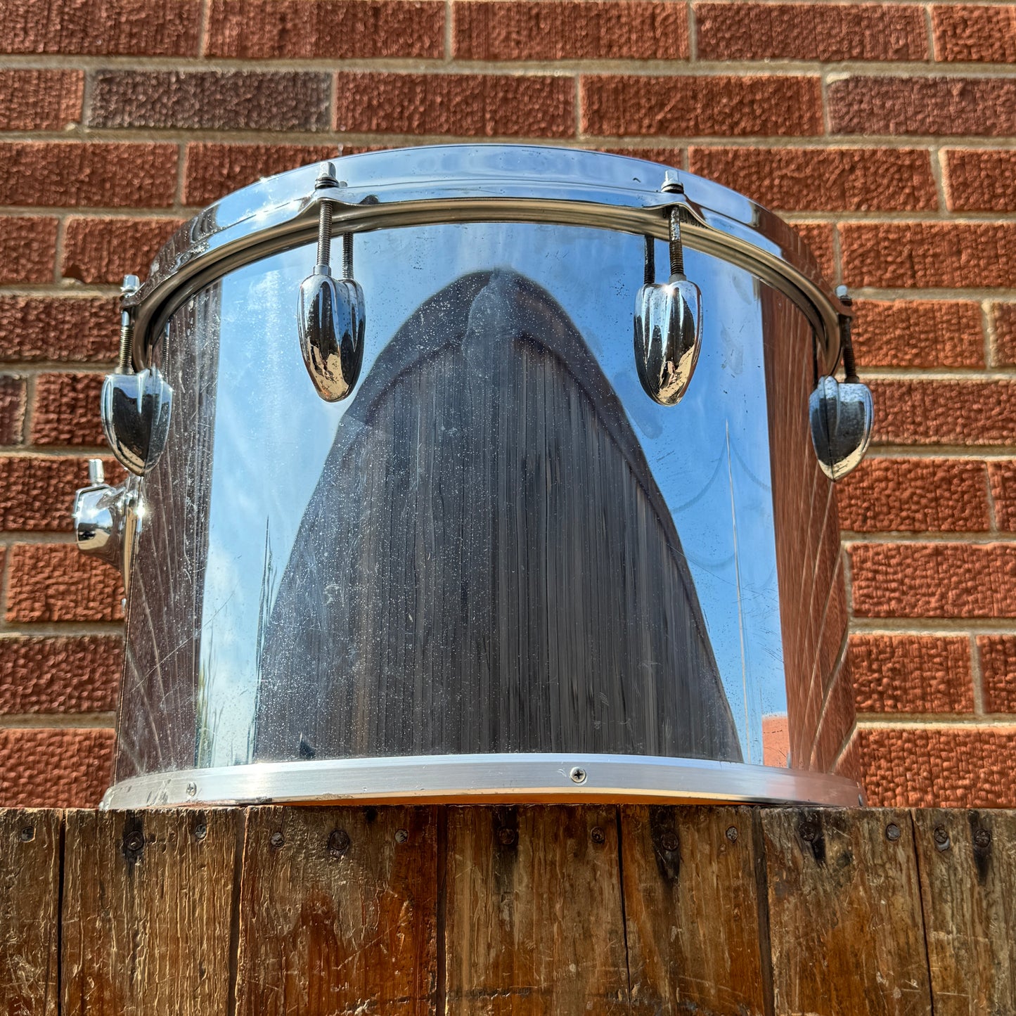 1970s Slingerland Chrome Over Wood 10x14 Concert Tom COW