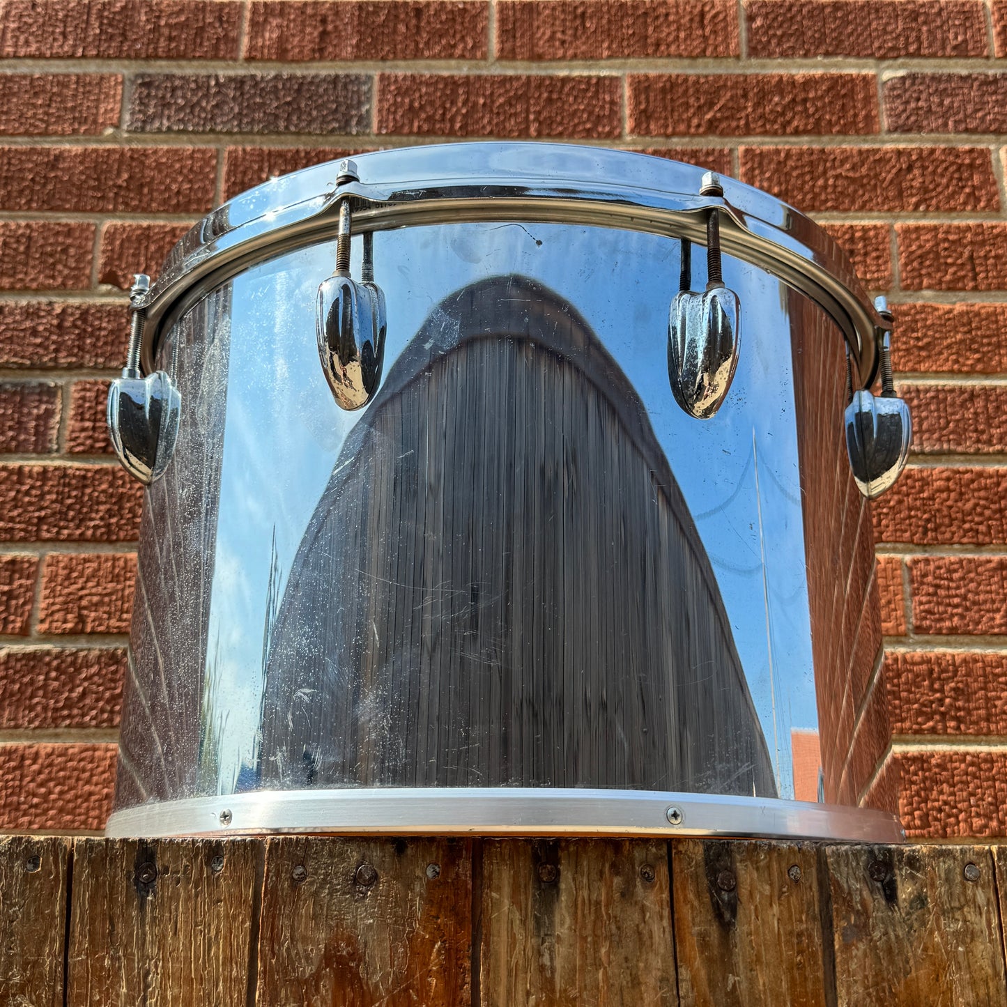 1970s Slingerland Chrome Over Wood 10x14 Concert Tom COW