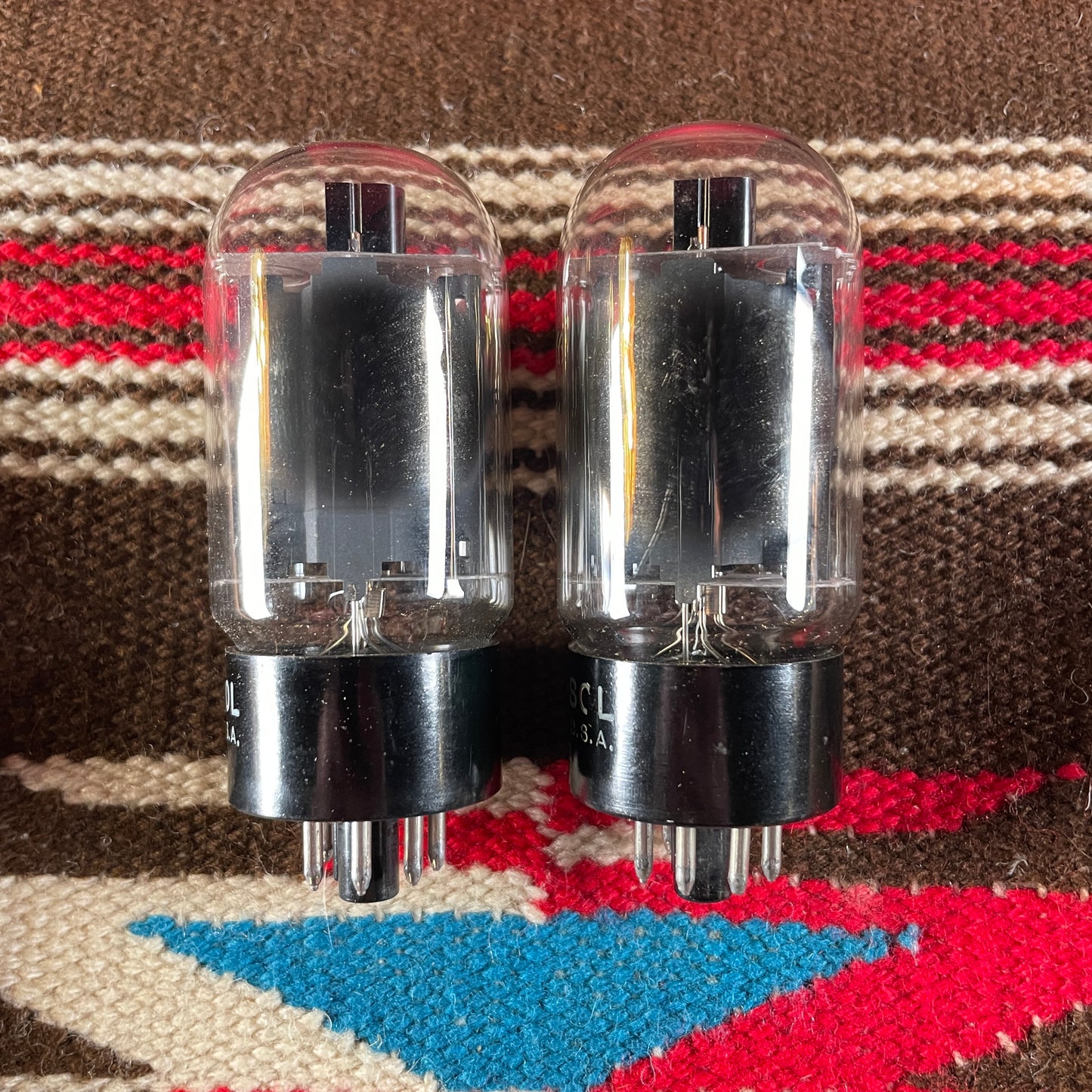 Vintage Tung-Sol 6L6GC Amplifier Power Tubes Duet Set of 2 Made in USA #66
