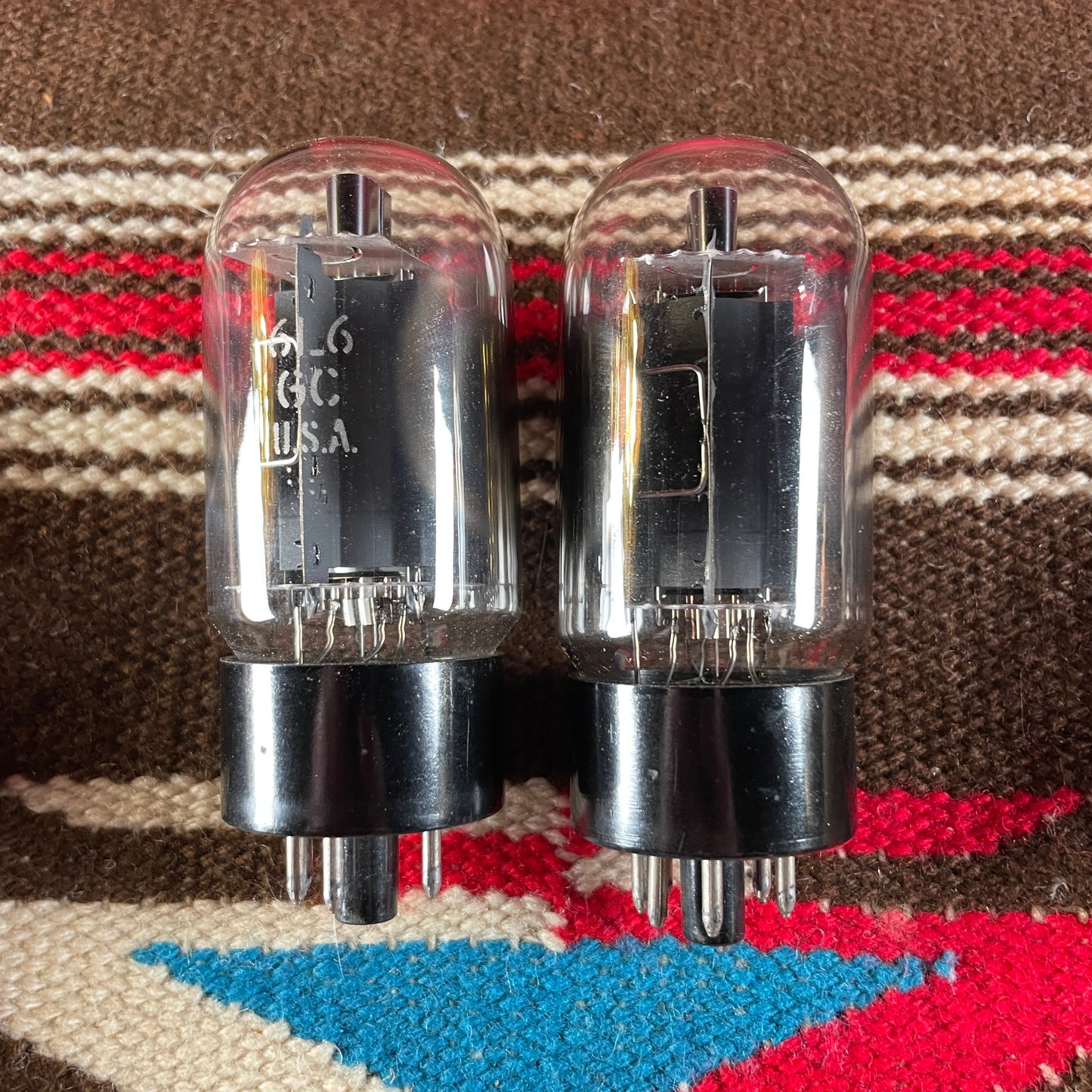 Vintage Tung-Sol 6L6GC Amplifier Power Tubes Duet Set of 2 Made in USA #66