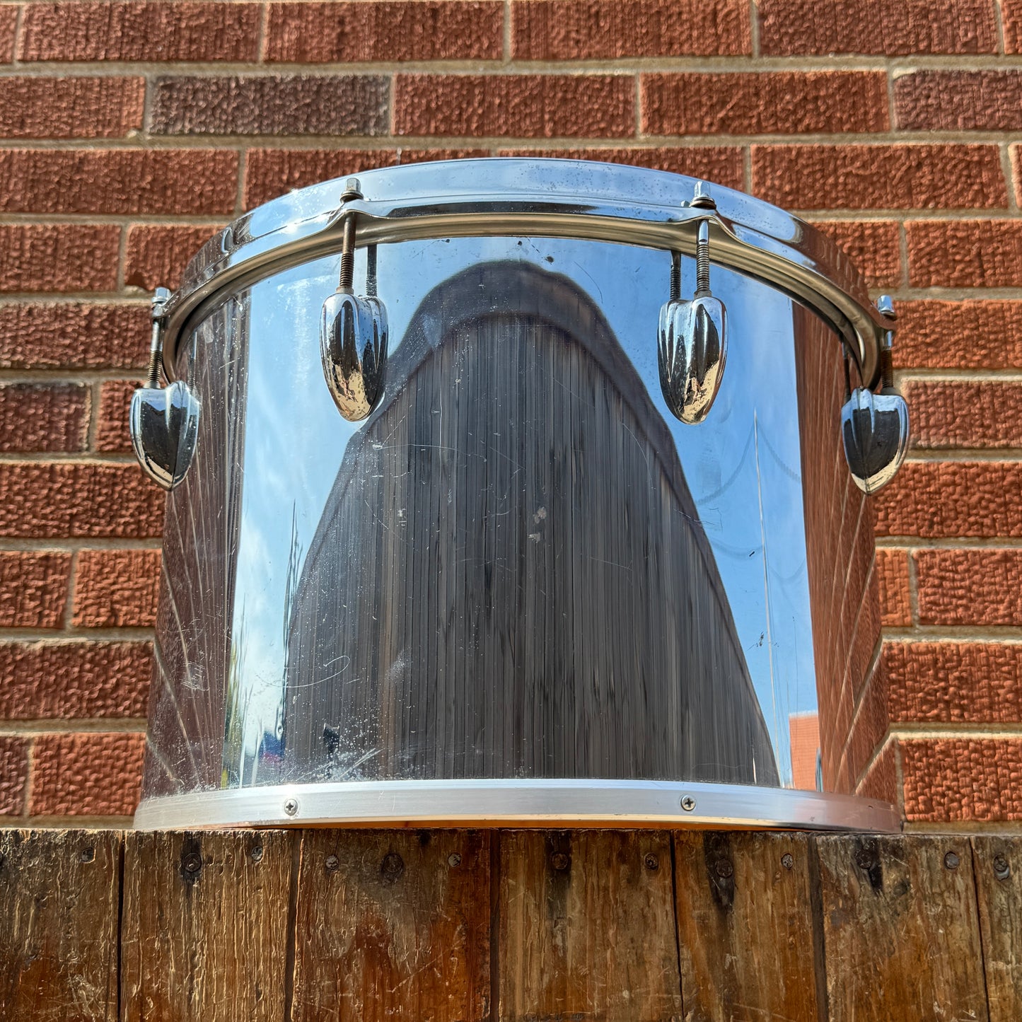 1970s Slingerland Chrome Over Wood 10x14 Concert Tom COW