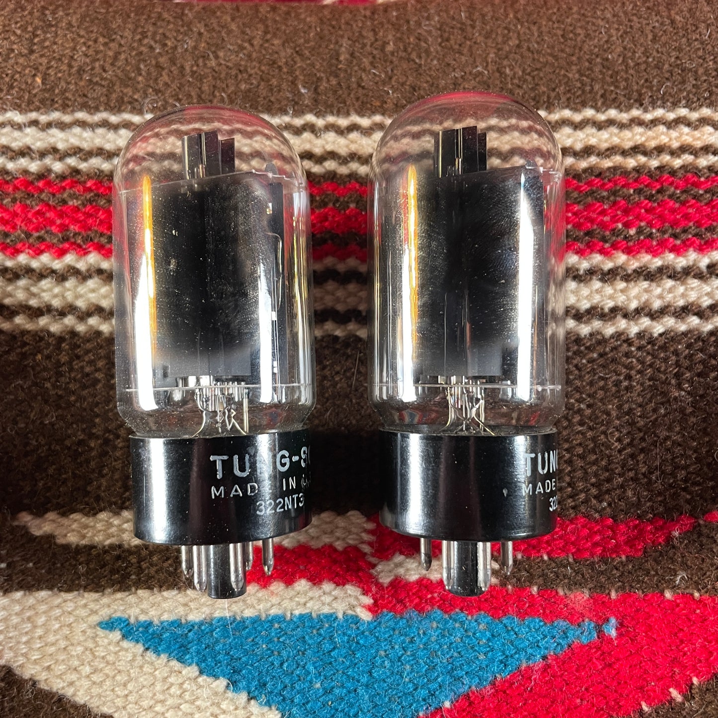 Vintage Tung-Sol 6L6GC Amplifier Power Tubes Duet Set of 2 Made in USA #66