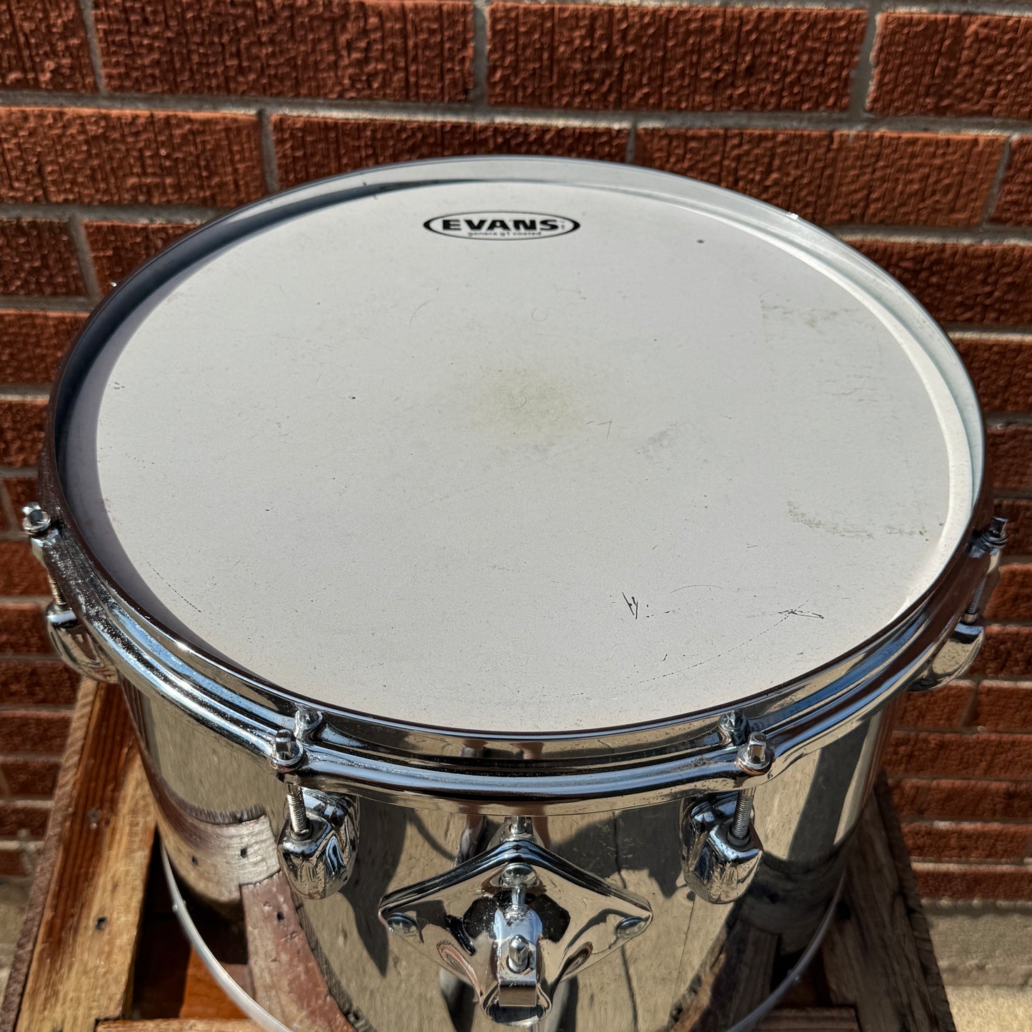 1970s Slingerland Chrome Over Wood 10x14 Concert Tom COW