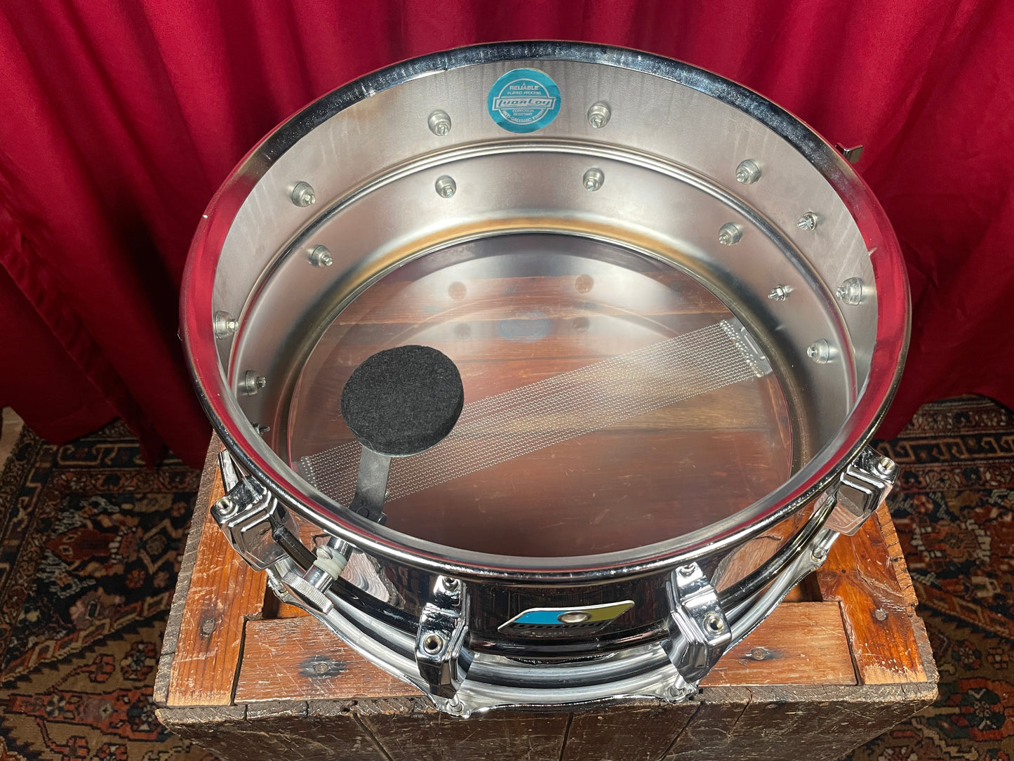 1970s Ludwig 6.5x14 LM402 Supraphonic Snare Drum