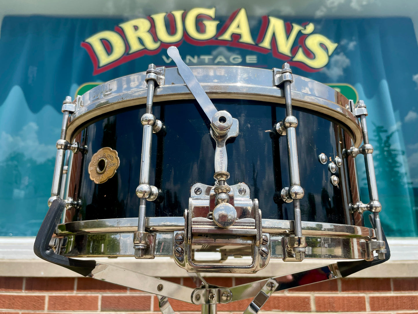 1933 Slingerland DUALL 5x14 Solid Shell No. 30 Snare Drum Black