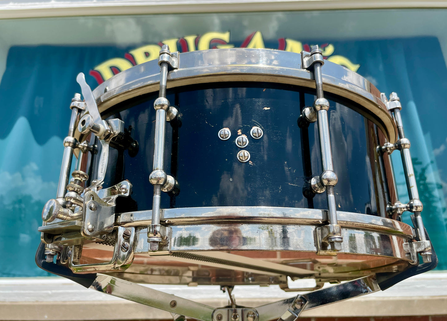 1933 Slingerland DUALL 5x14 Solid Shell No. 30 Snare Drum Black