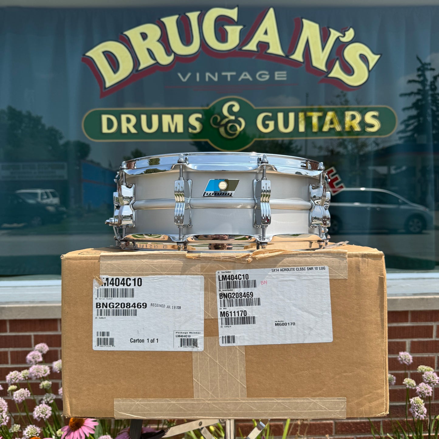 Ludwig 5x14 Acrolite Classic 10-Lug Snare Drum w/ Box LM404C10