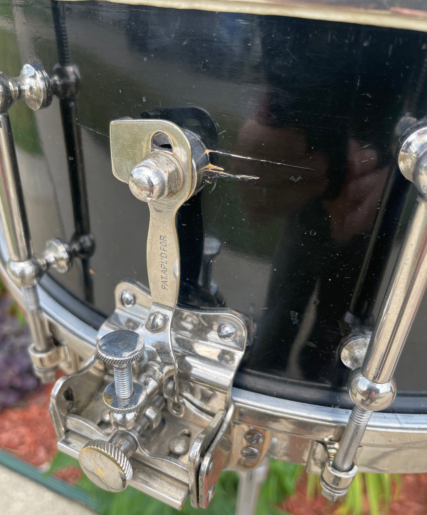 1933 Slingerland DUALL 5x14 Solid Shell No. 30 Snare Drum Black
