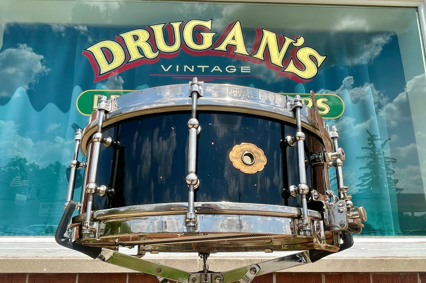 1933 Slingerland DUALL 5x14 Solid Shell No. 30 Snare Drum Black